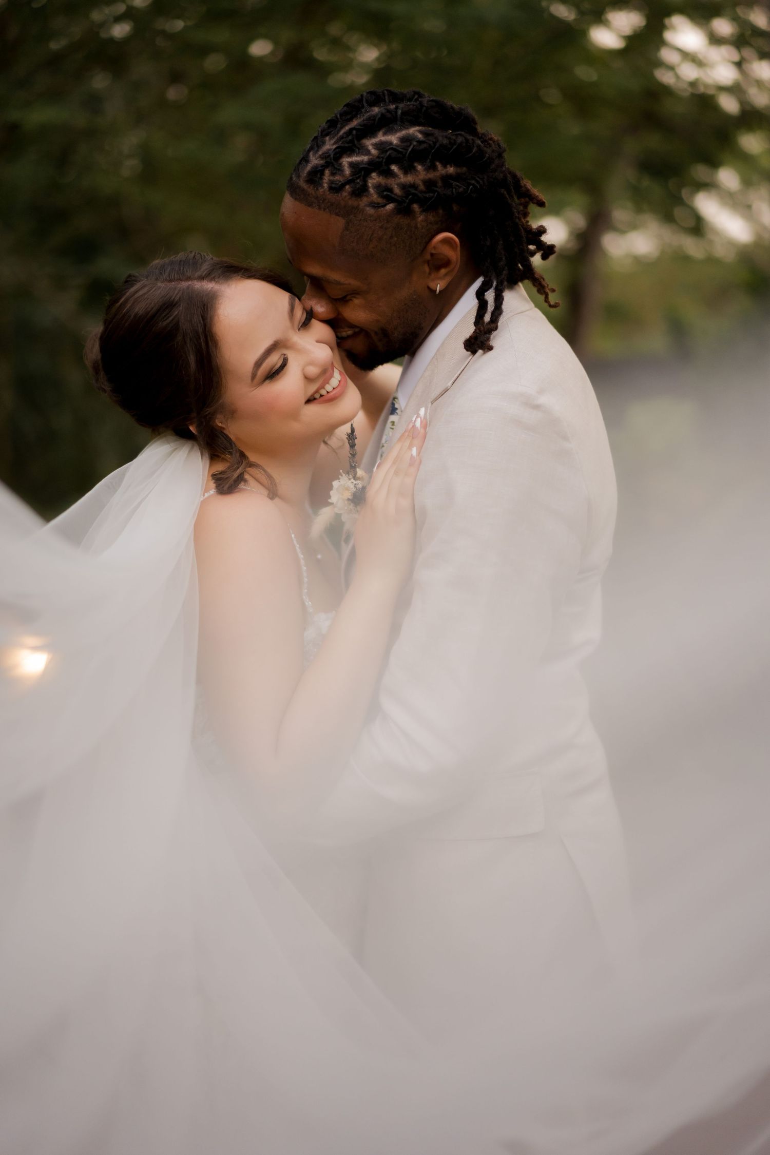A quiet embrace between newlyweds captured in soft natural light during an intimate destination wedding in Mangrove Hotel, Costa Rica.