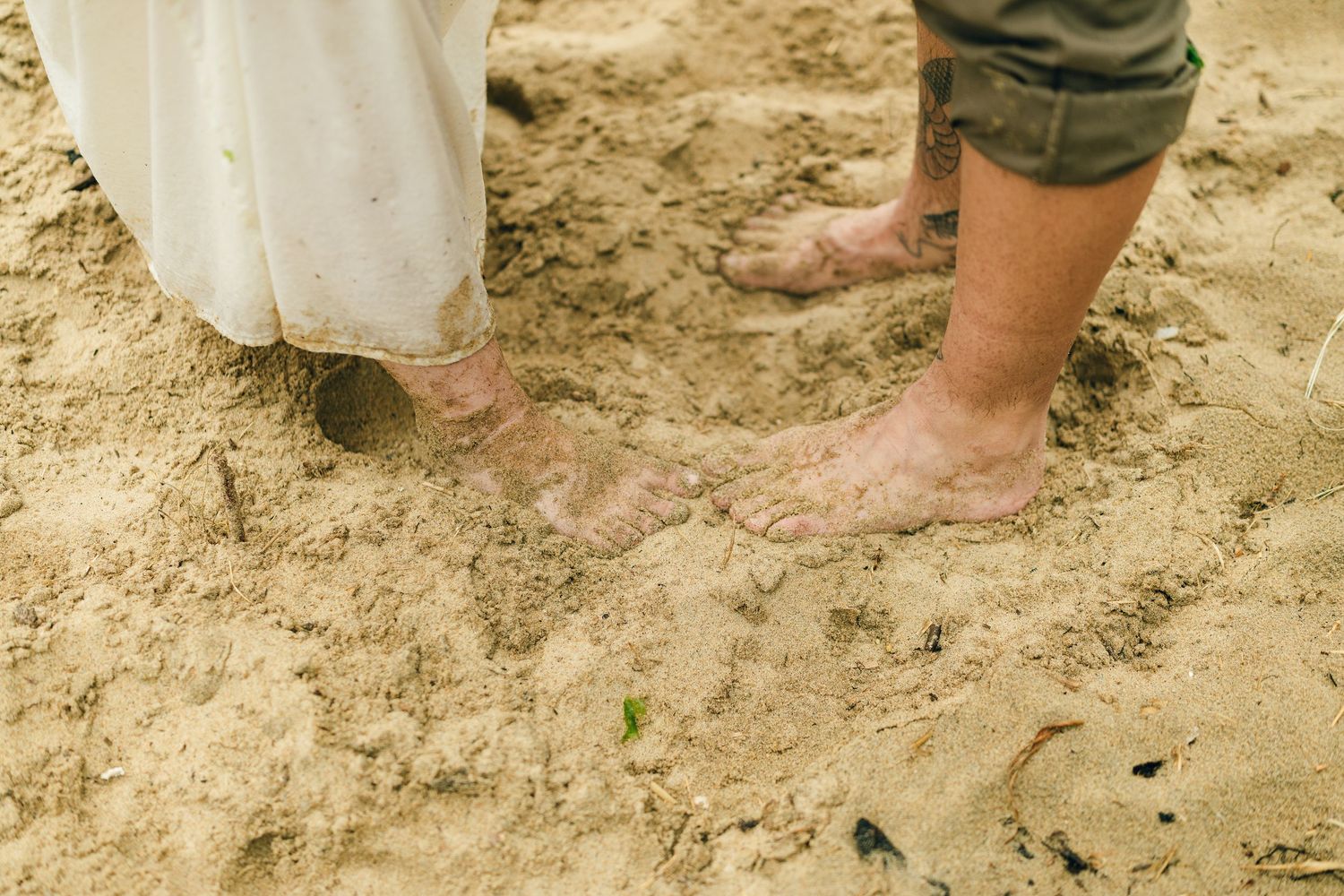 A romantic rainy engagement session at Terrapin Nature Park in Maryland.