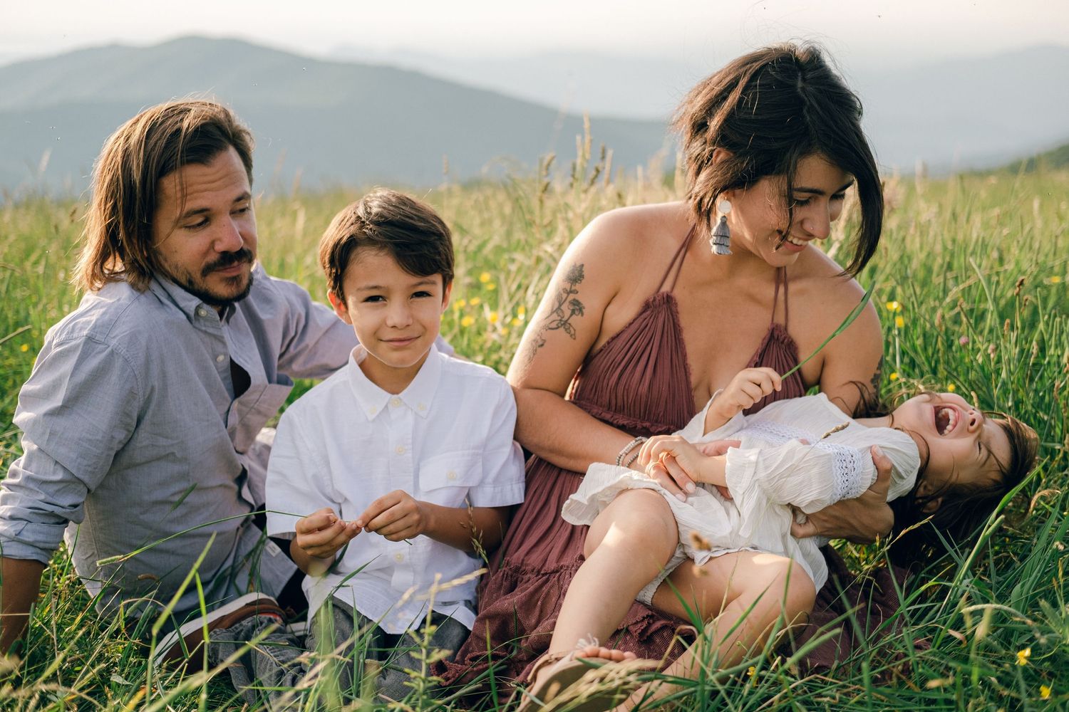 Family Session at Max Patch Trail in North Carolina