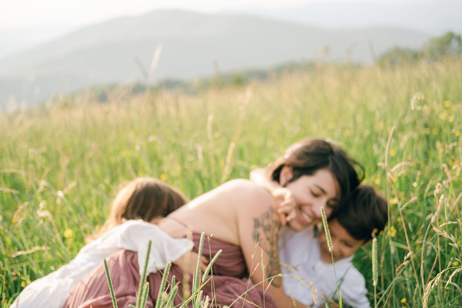 Family Session at Max Patch Trail in North Carolina