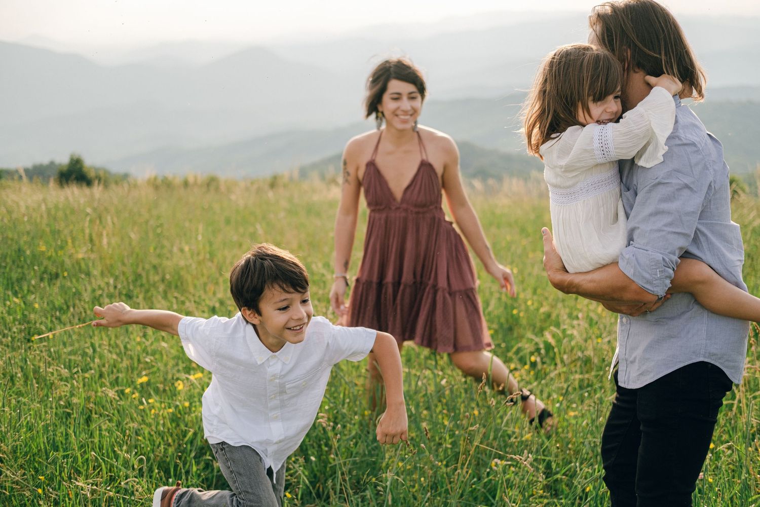 Family Session at Max Patch Trail in North Carolina