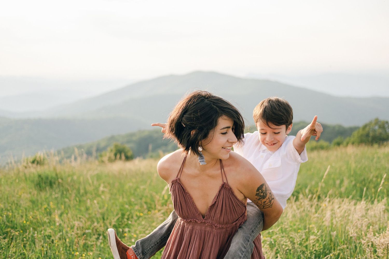 Family Session at Max Patch Trail in North Carolina