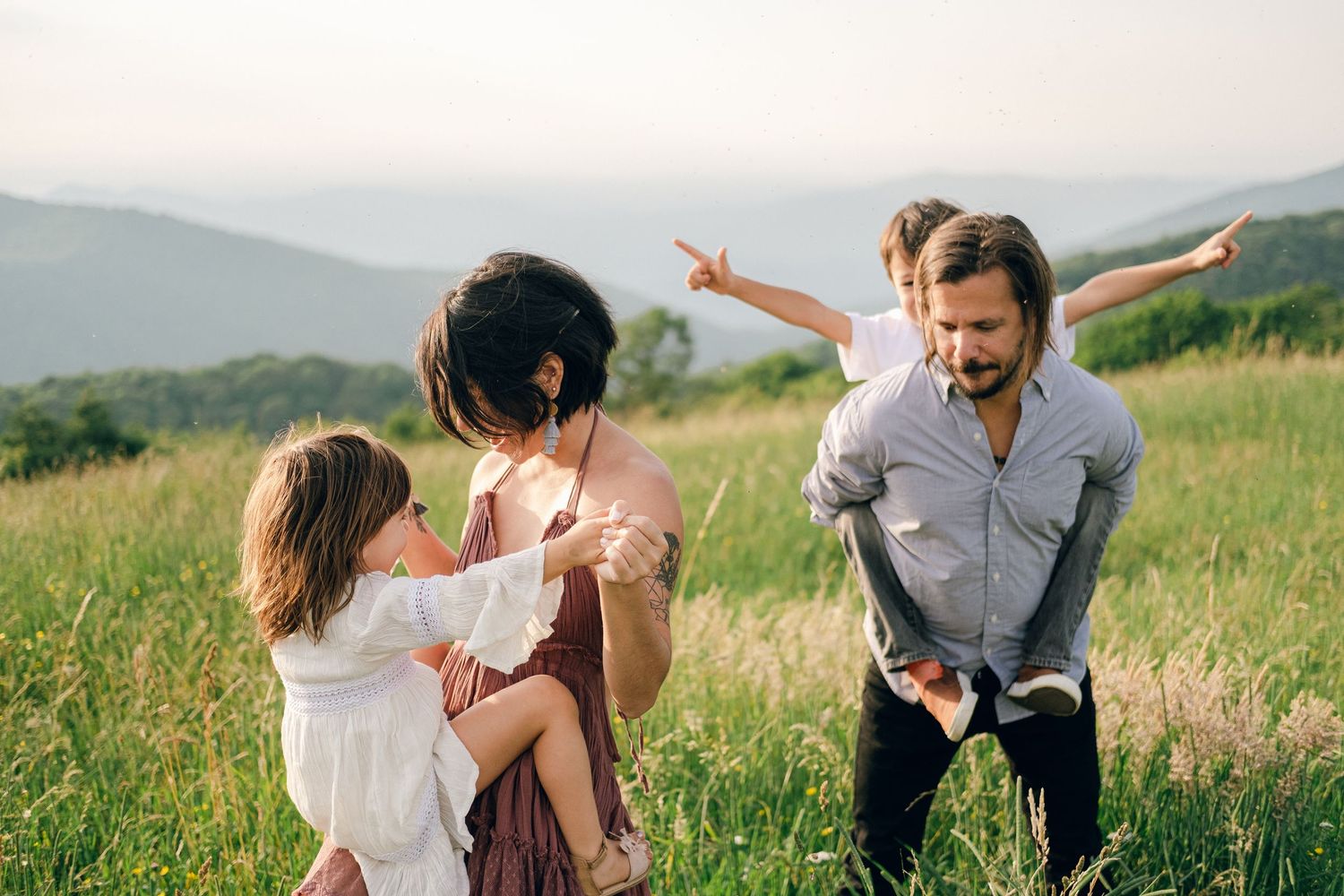 Family Session at Max Patch Trail in North Carolina