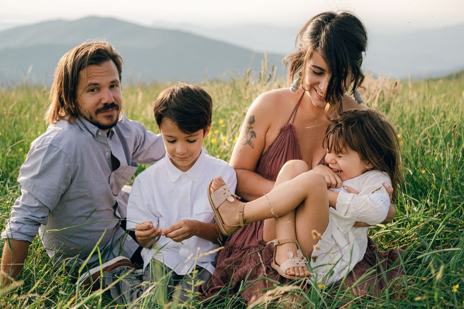 Family Session at Max Patch Trail in North Carolina