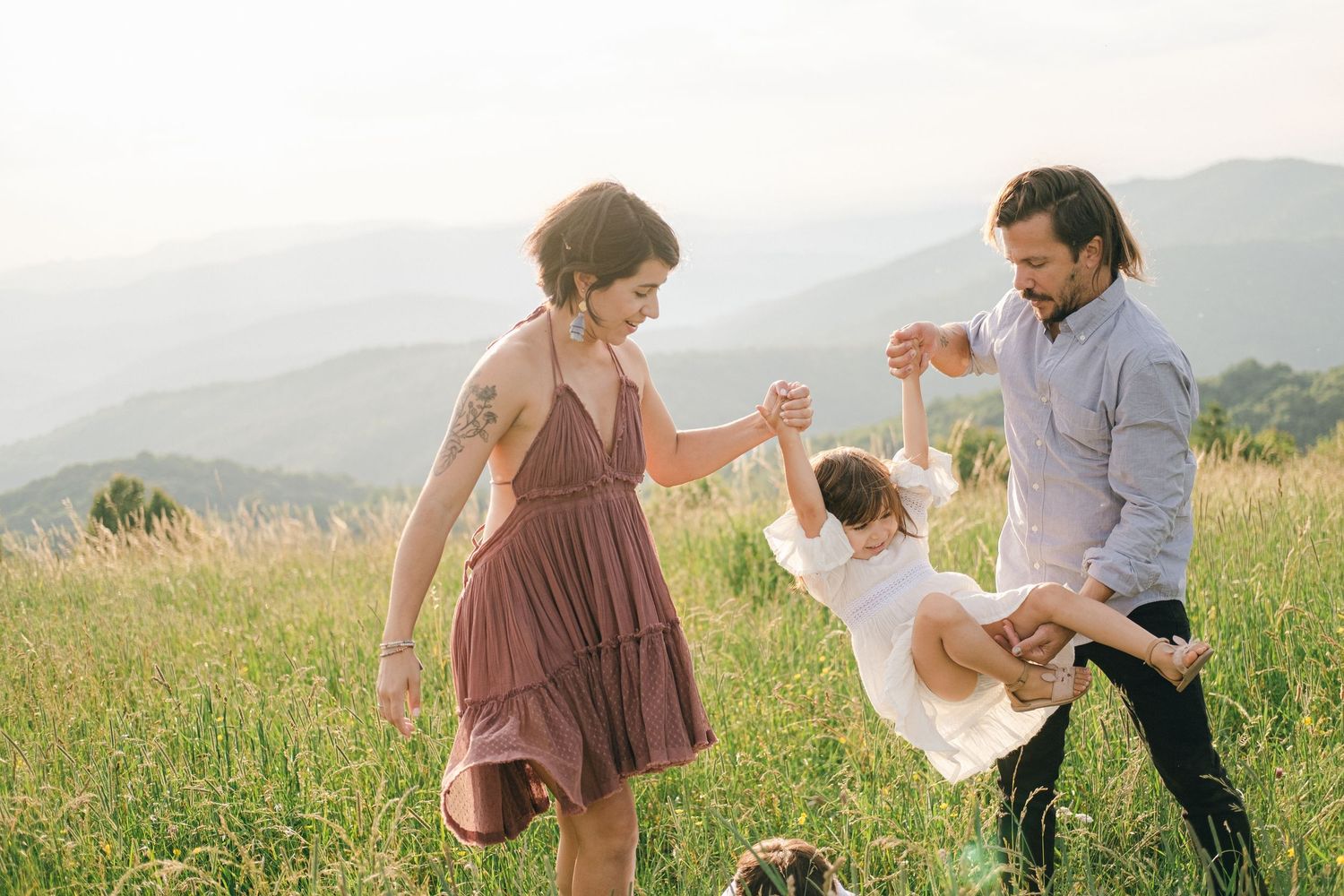 Family Session at Max Patch Trail in North Carolina