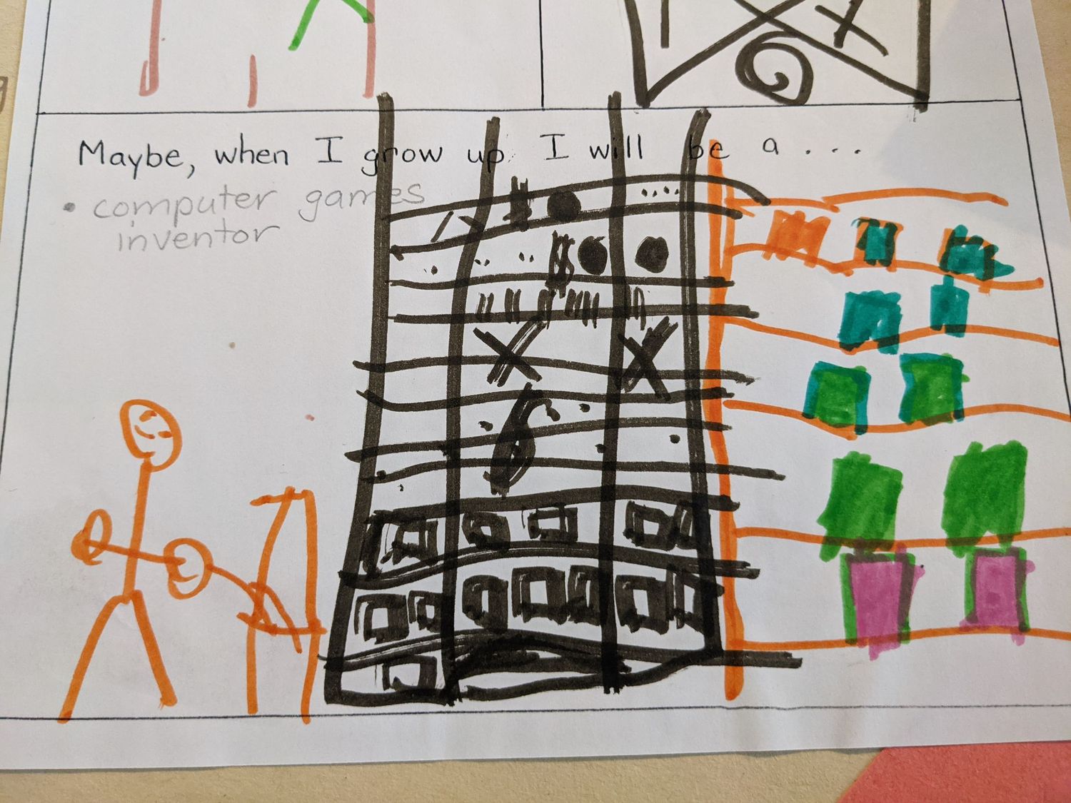 A child dreams of making games one day.

Drawing by Christopher McMullen, 1996