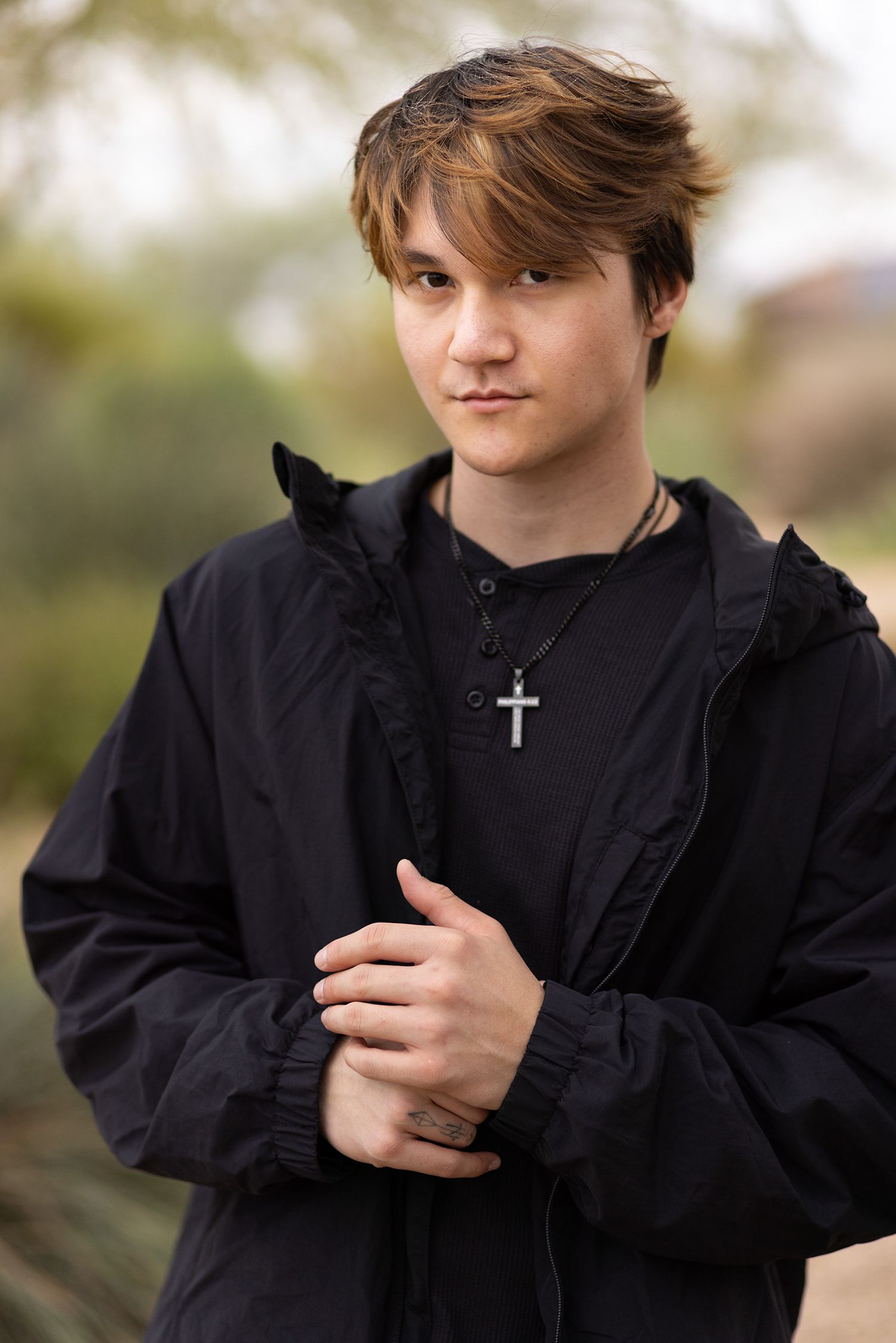 High school senior portrait in the desert in Phoenix, AZ
