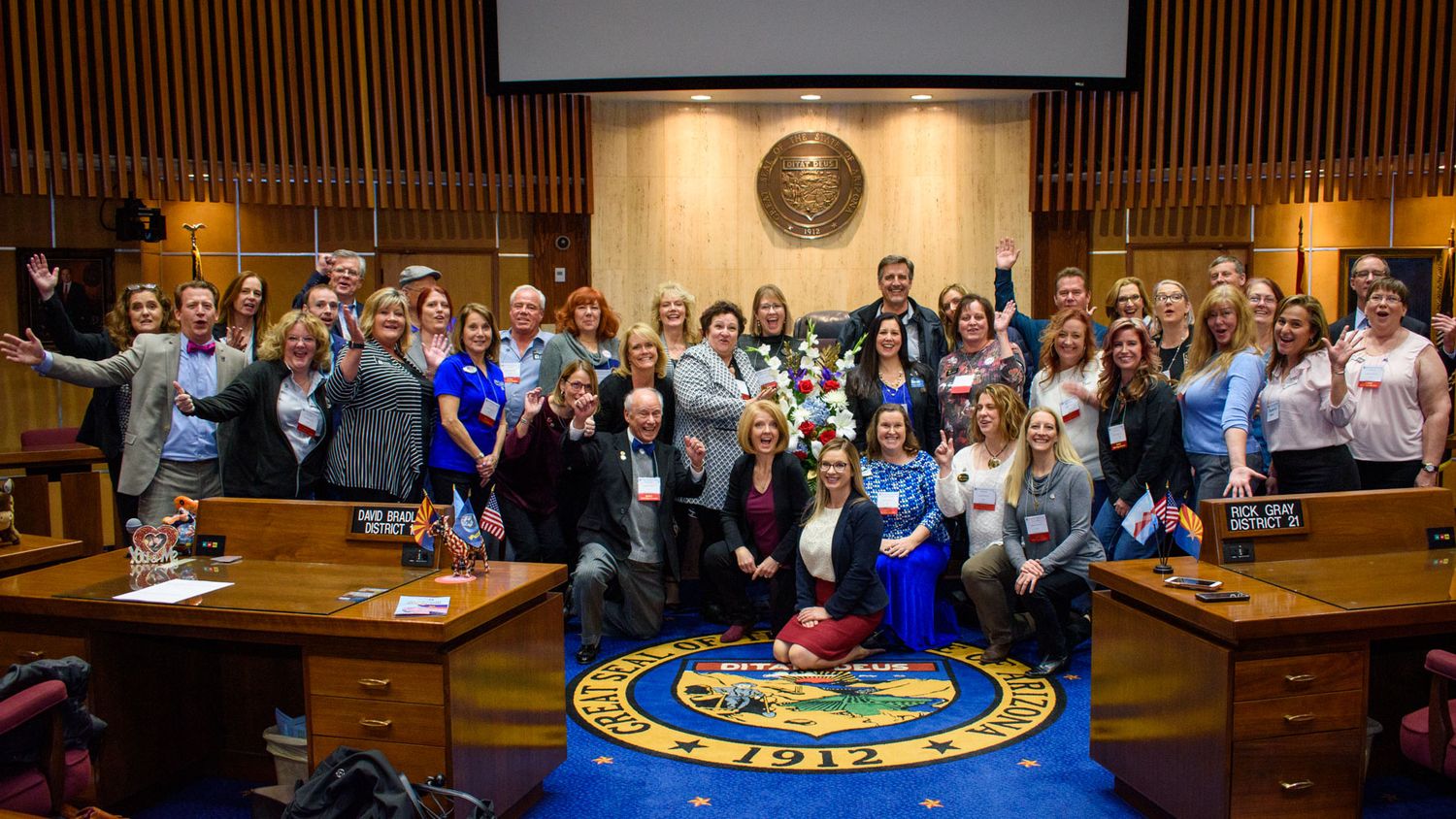 Group photograph at the Arizona State Capital