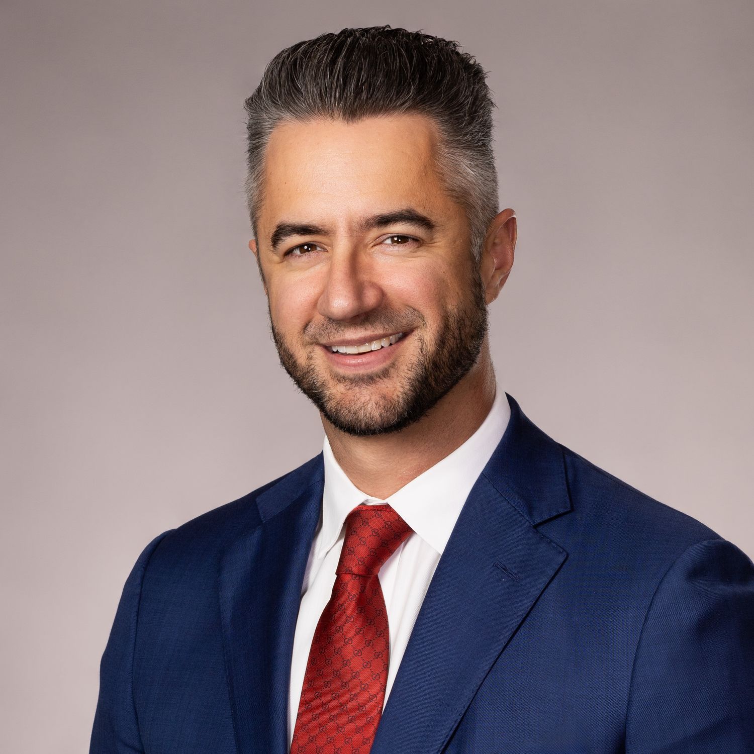 Close-up headshot of an lawyer showcasing confidence