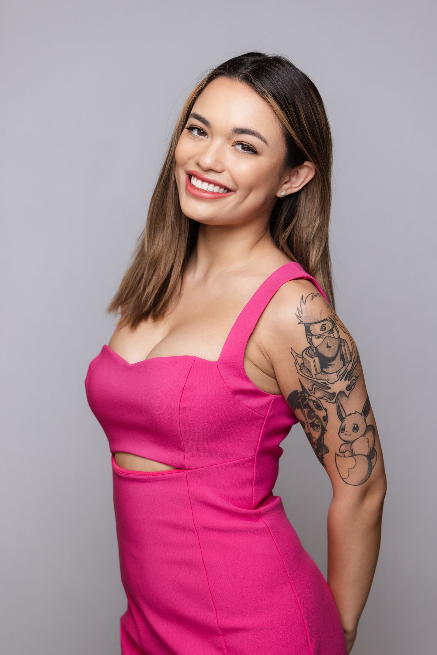 Creative actor headshot with stylish studio lighting