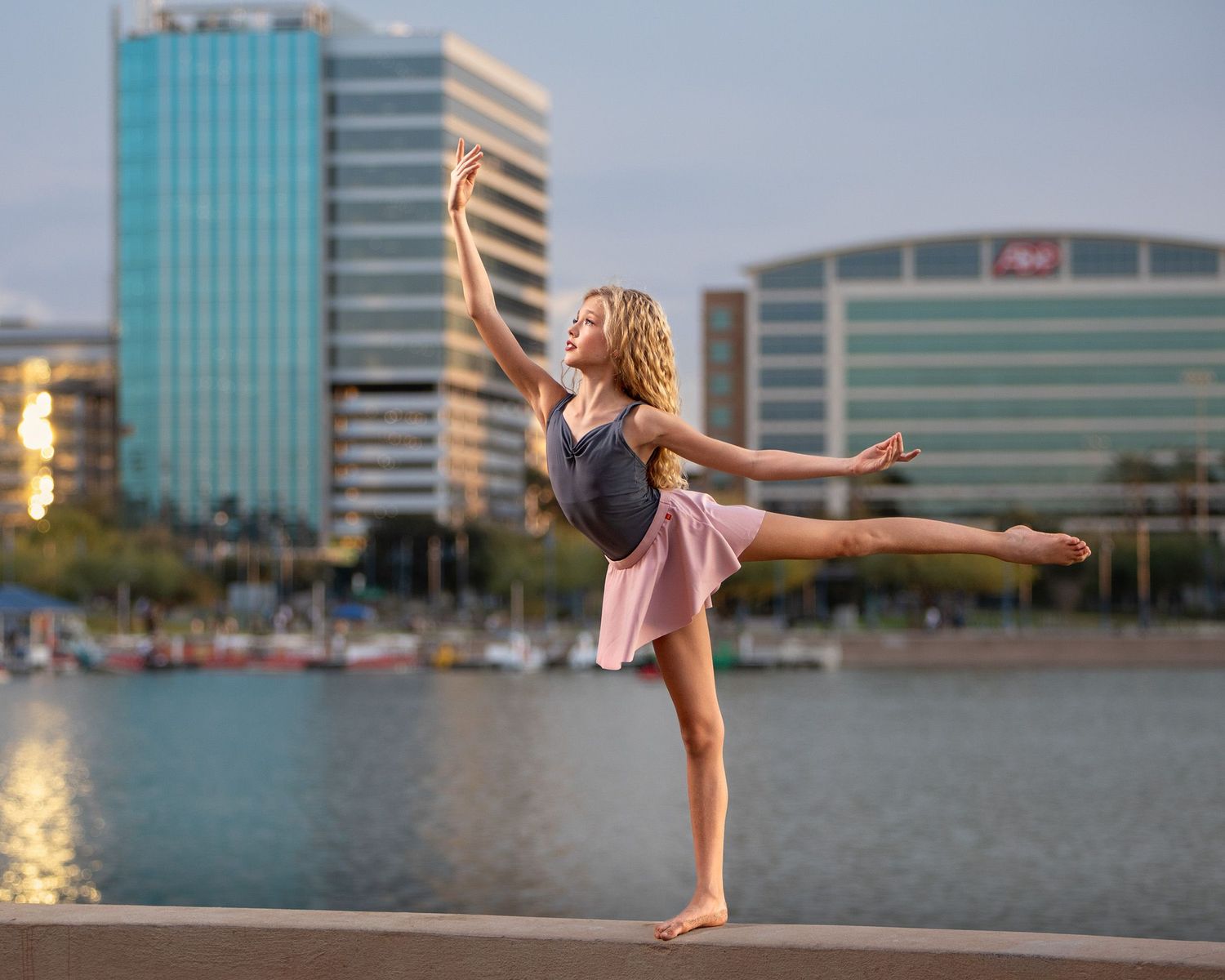 Dance portrait of ballet dancer on-location