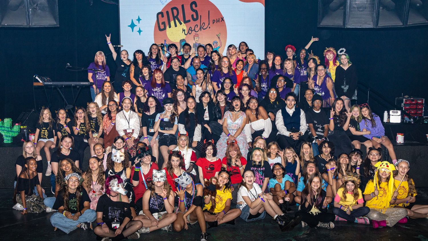 Girls Rock Phoenix group shot from Summer Showcase