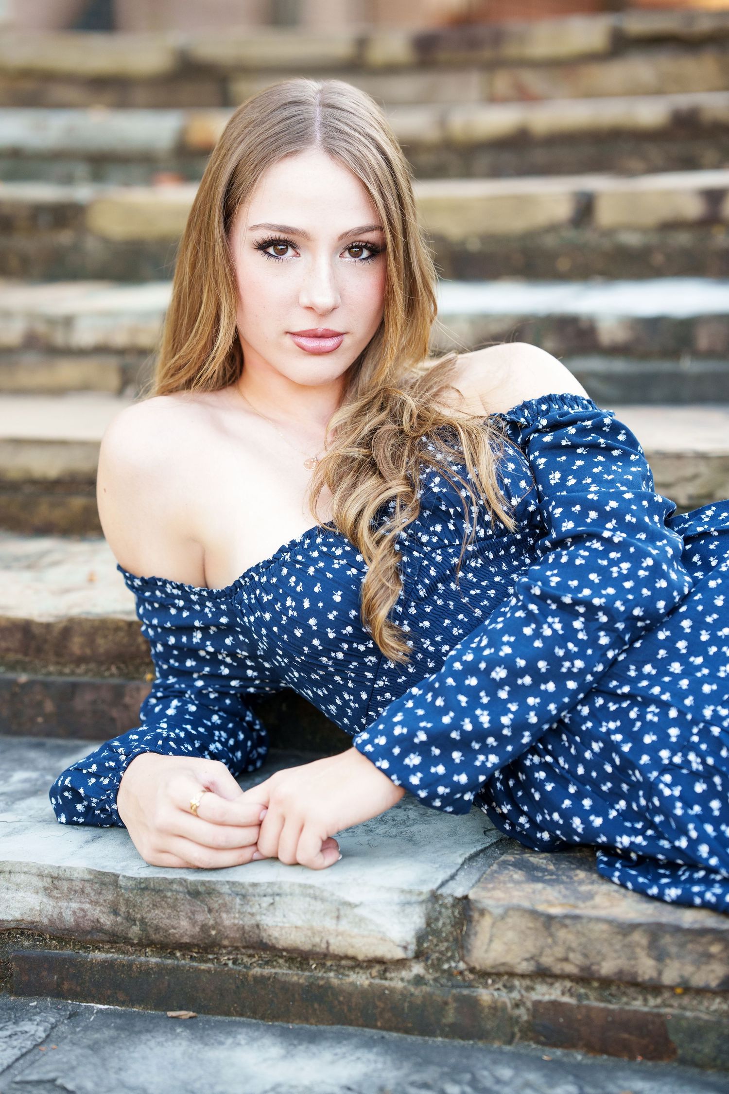 senior girl serious
