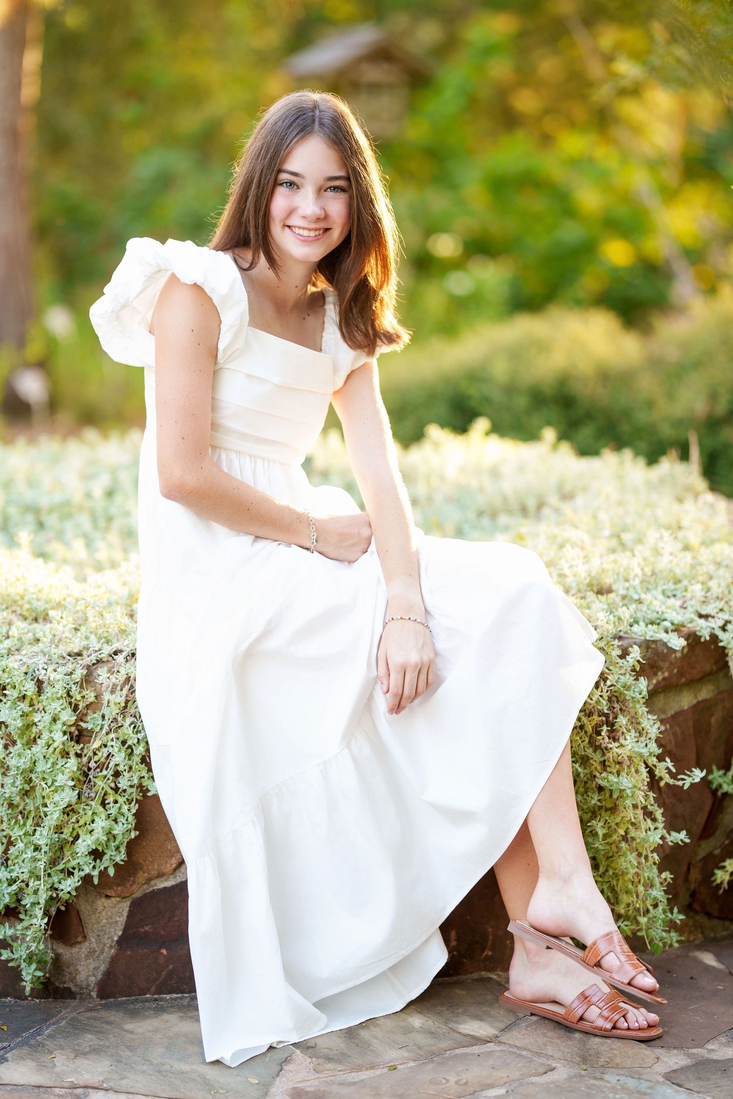 senior girl sitting