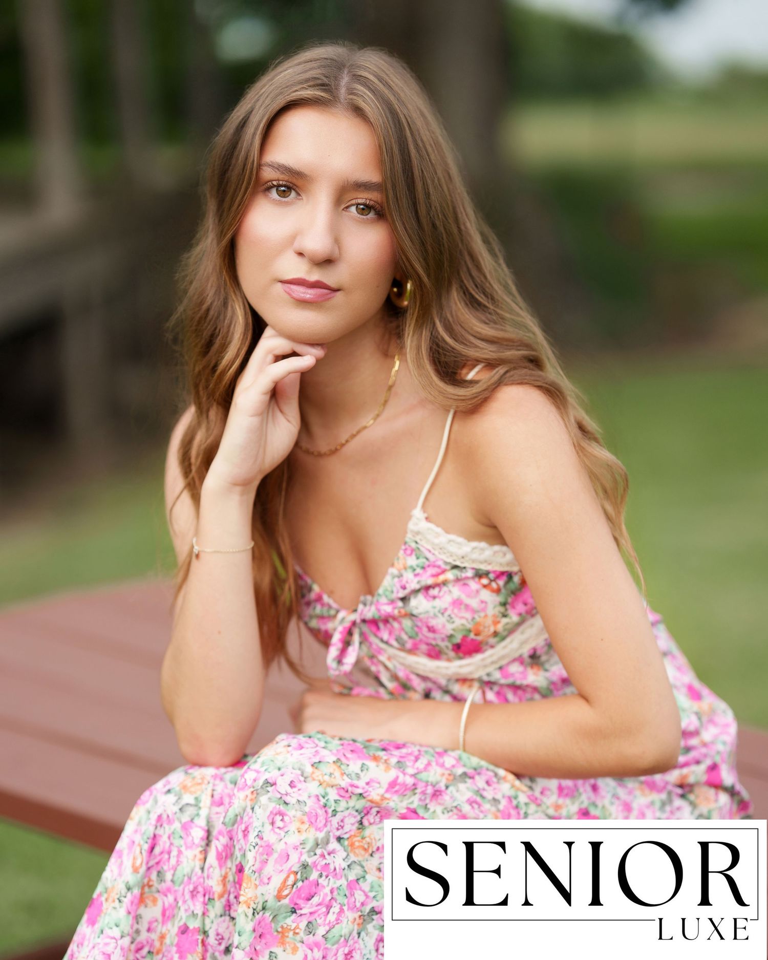 The Woodlands Senior pictures for a girl in nature.