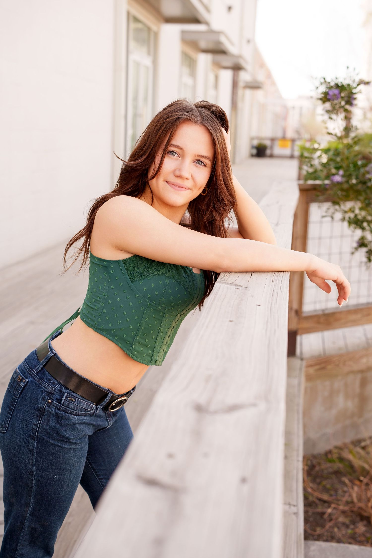 model for senior photos the woodlands Texas urban senior photos