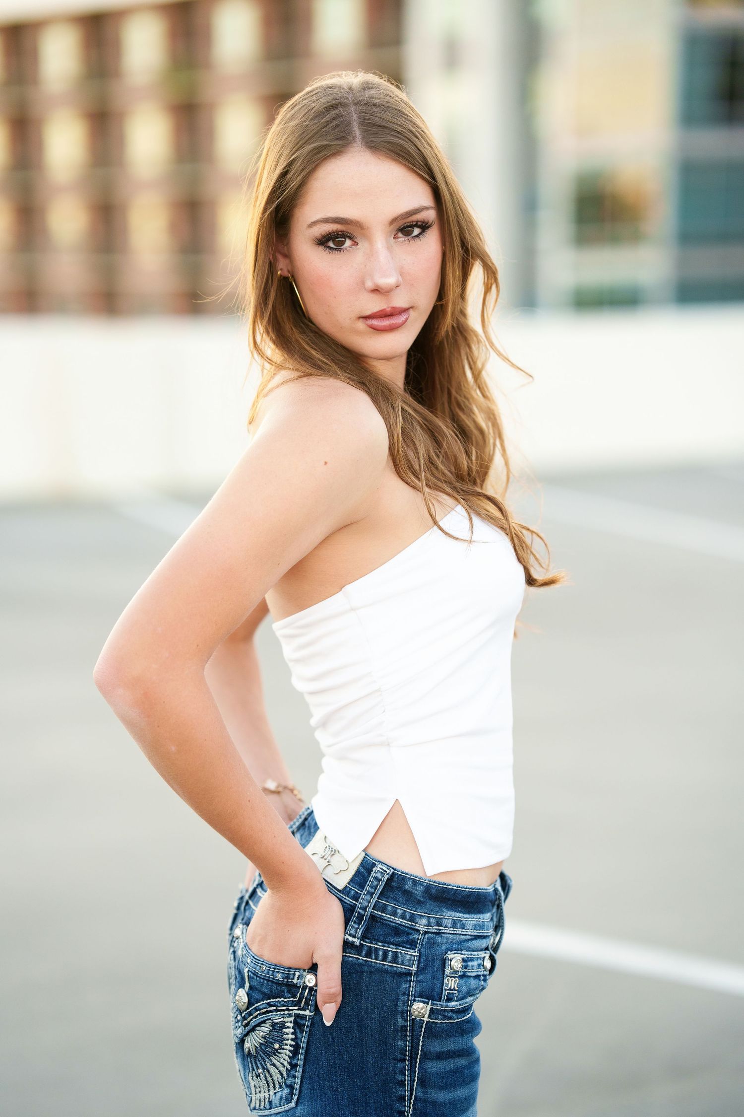 The Woodlands senior photographer.  Rooftop senior photos