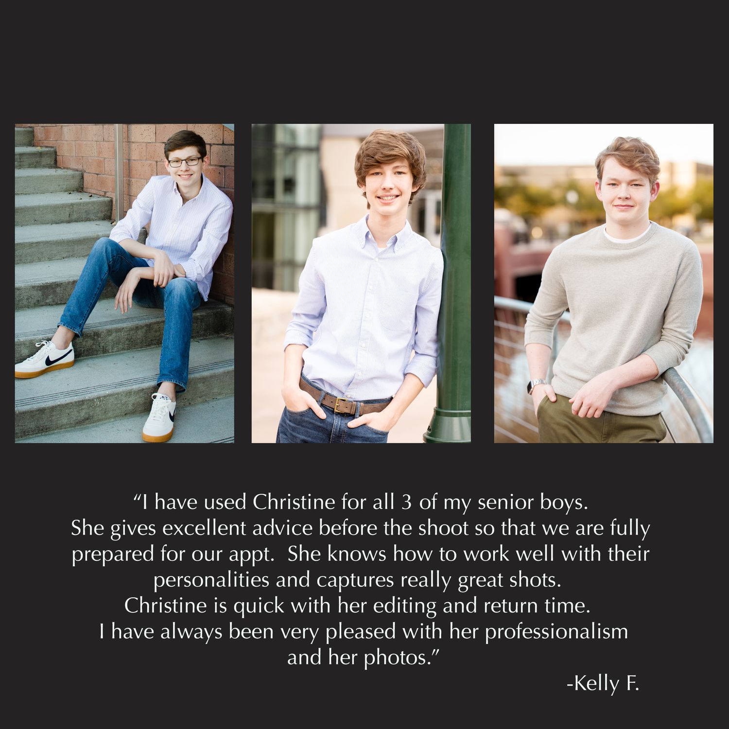 The Woodlands senior photographer reviews for Christine Kiscoe Photography.  Family  senior photographer in the woodlands.