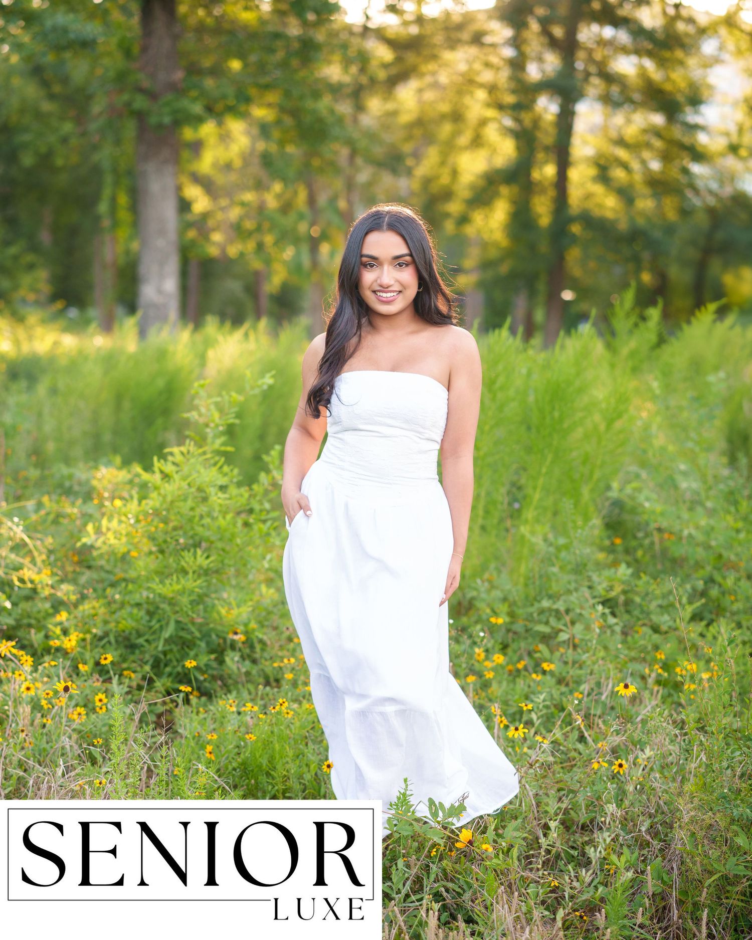 The Woodlands Senior pictures for a girl in nature.