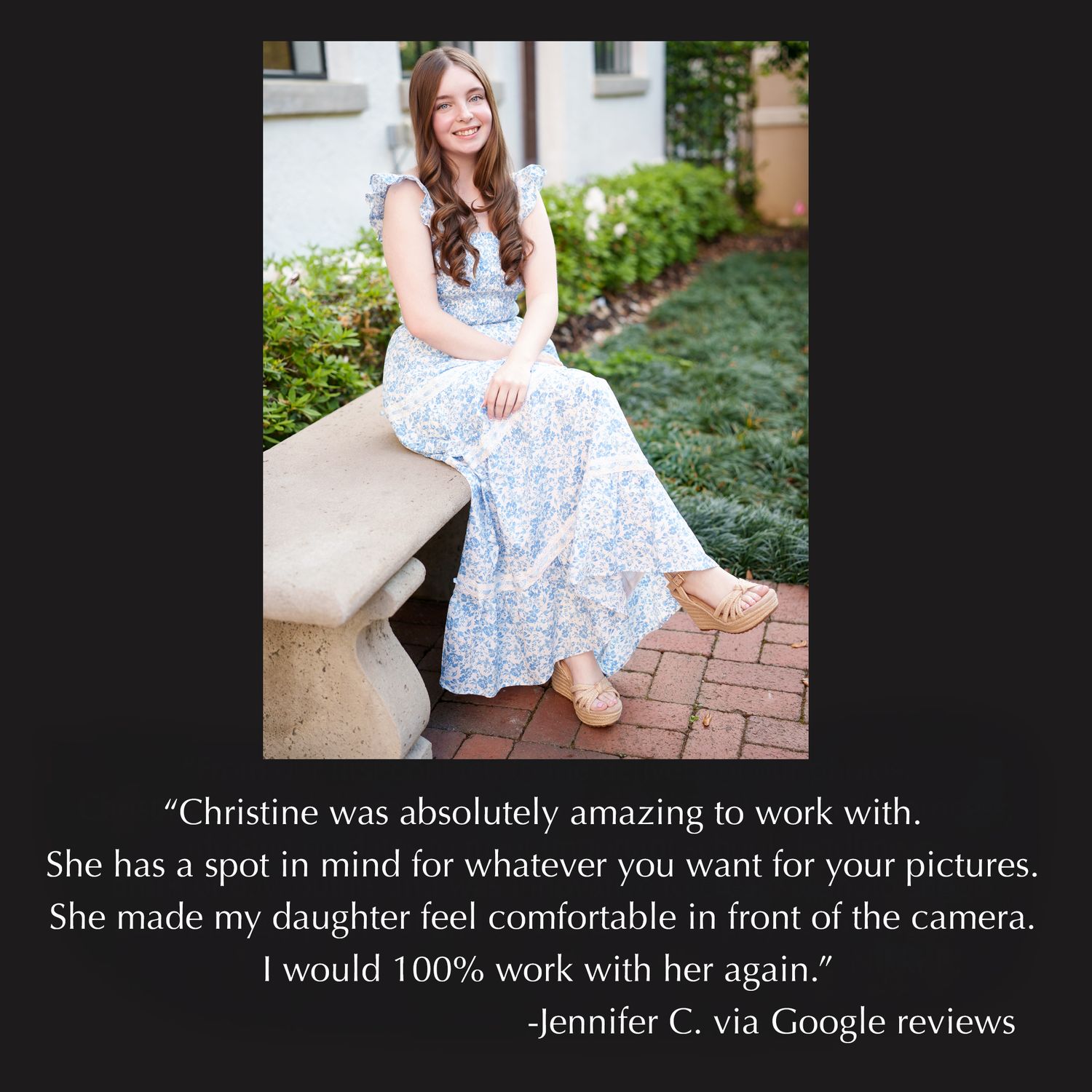 the woodlands senior photographer positive review for a senior girl
