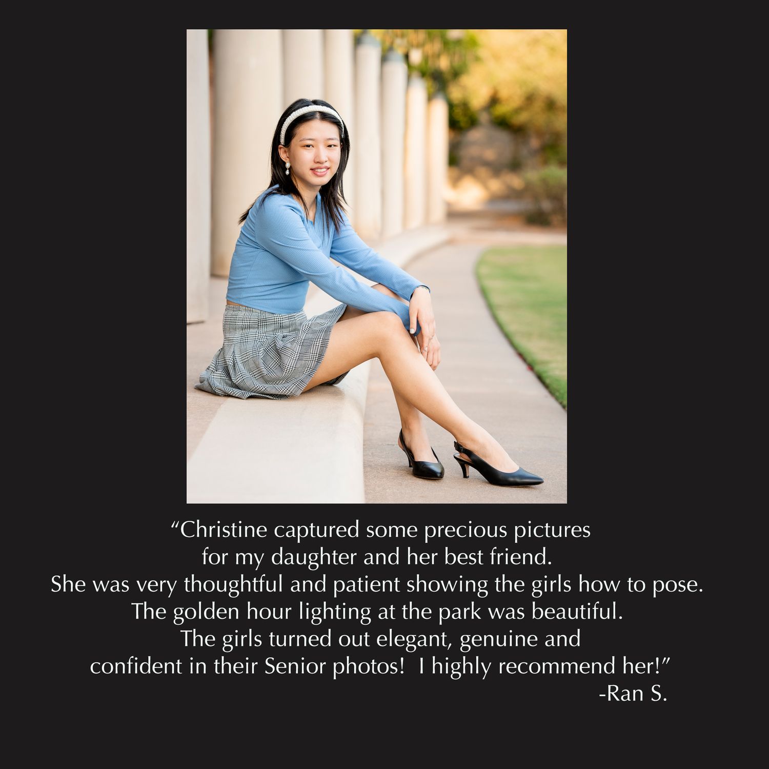 The Woodlands senior photographer reviews for Christine Kiscoe Photography. Senior girl photos