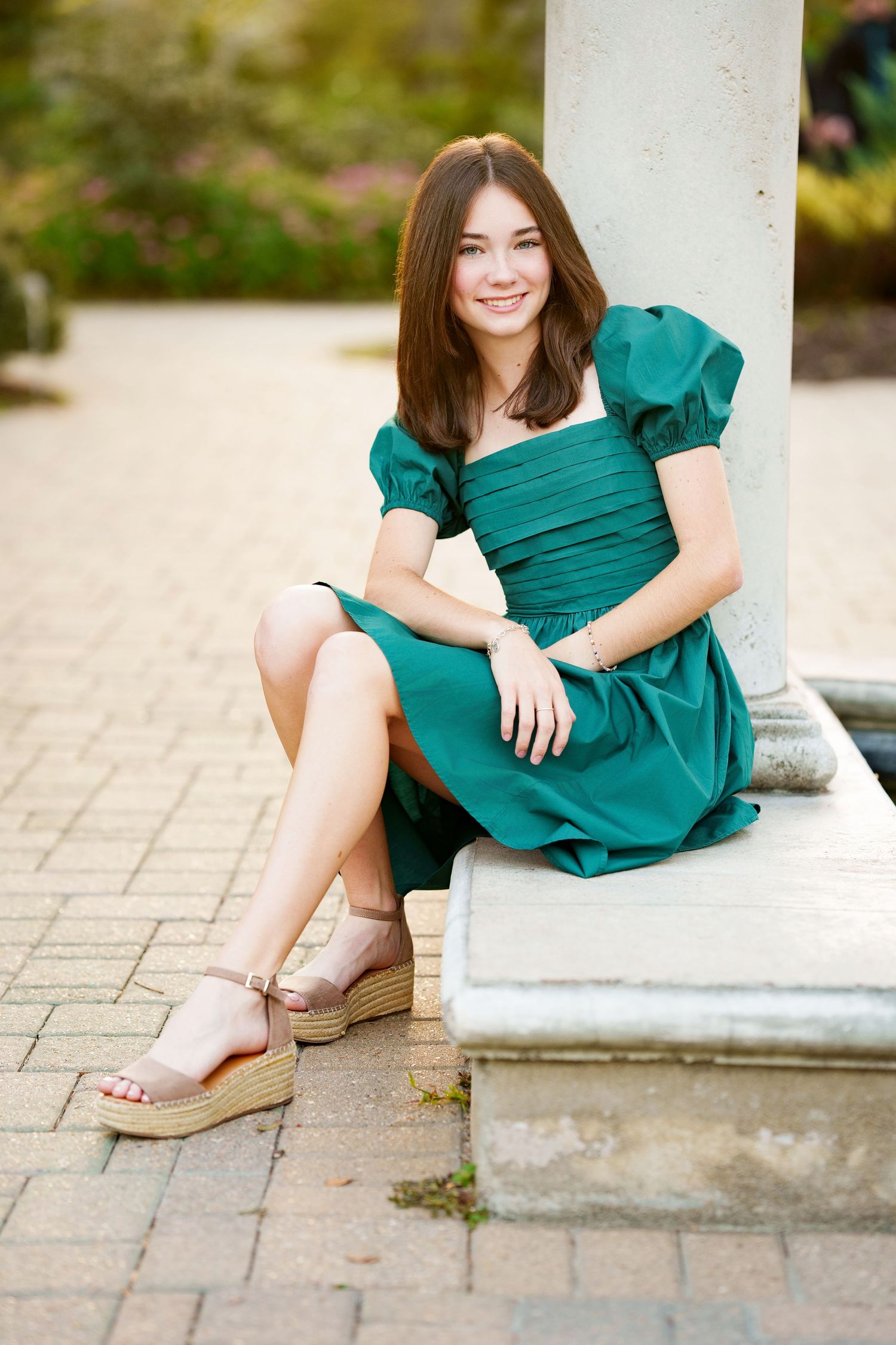 senior girl sitting