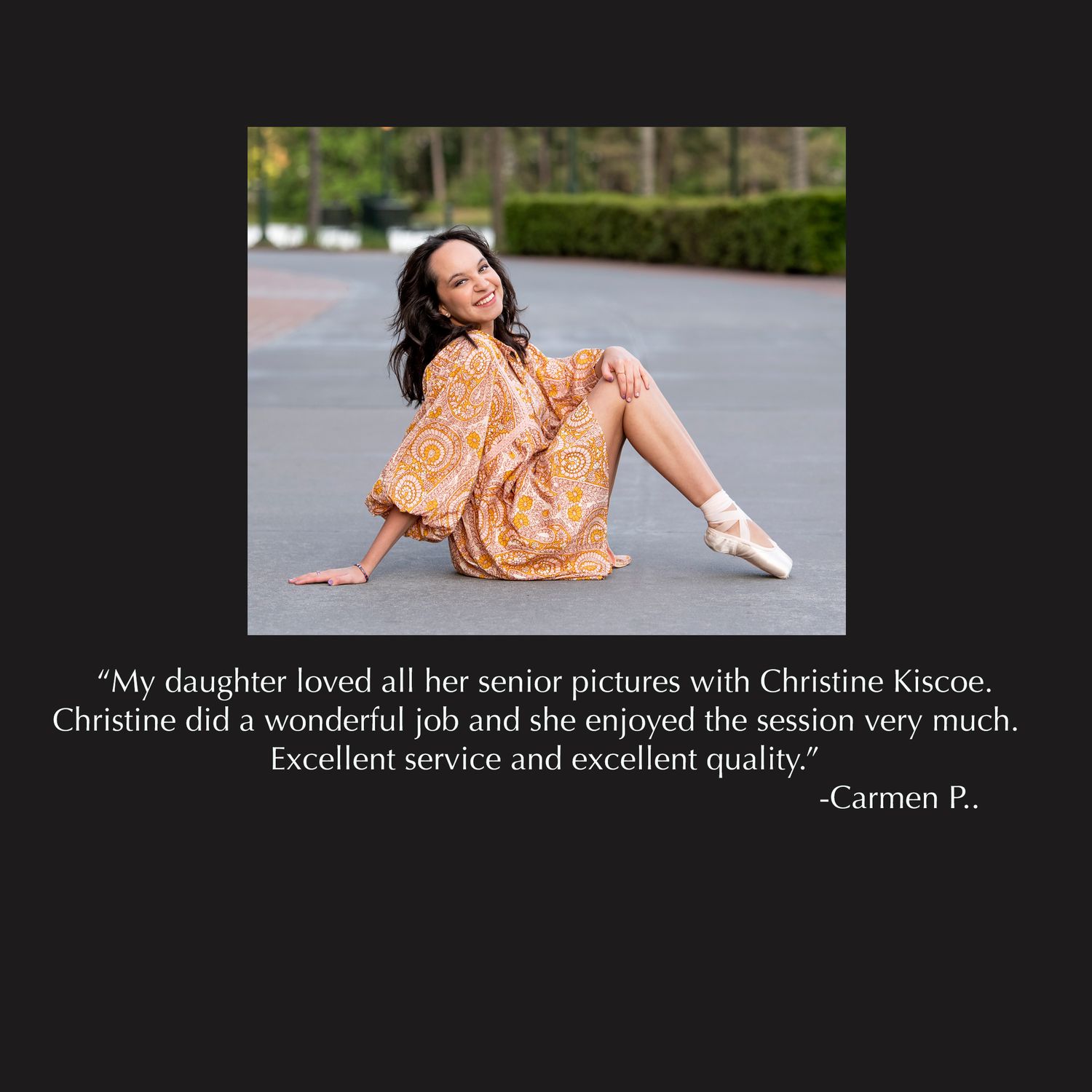 The Woodlands senior photographer reviews for Christine Kiscoe Photography.  What to look for in a senior photographer in the woodlands.
