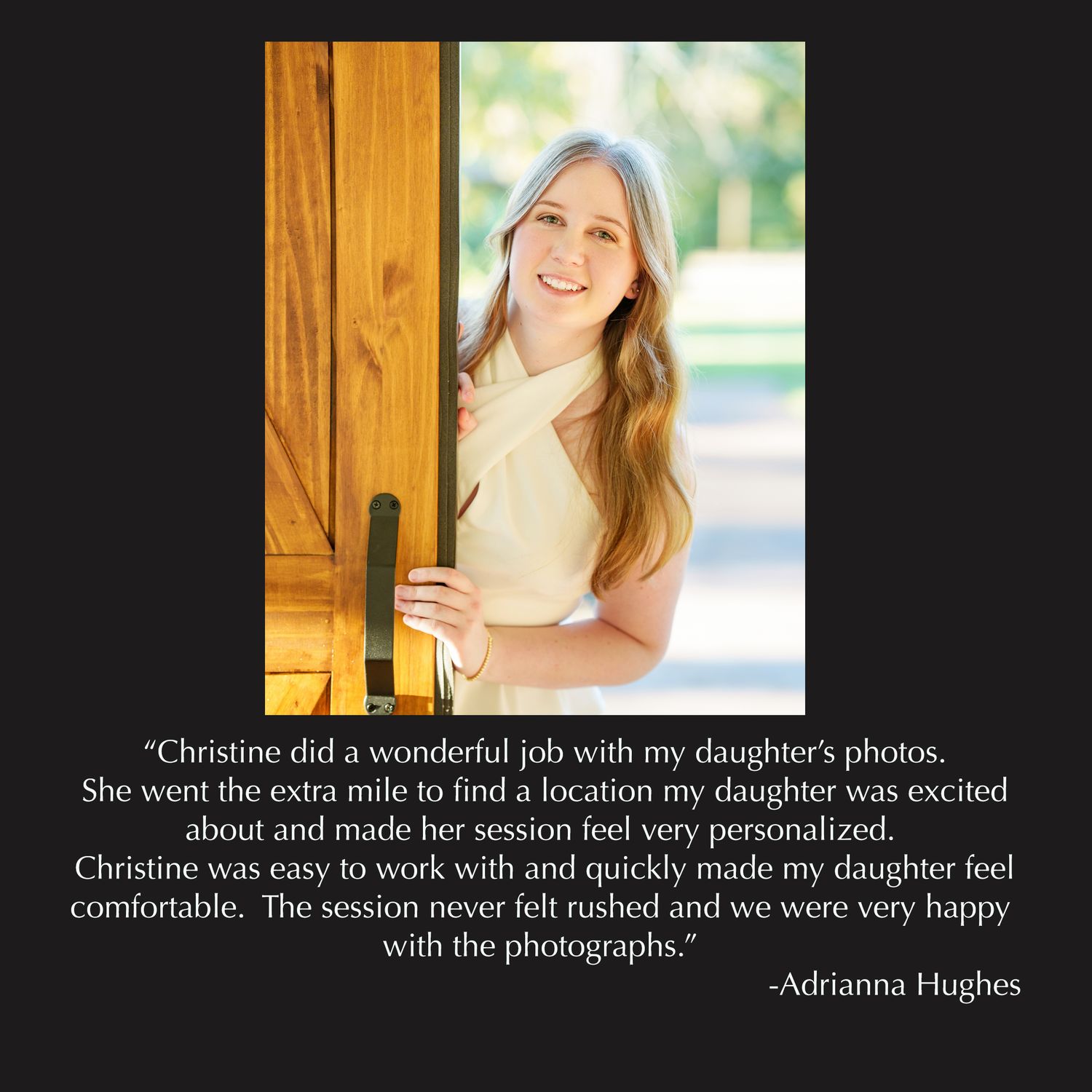 The Woodlands senior photographer reviews for Christine Kiscoe Photography.  What to look for in a senior photographer in the woodlands.