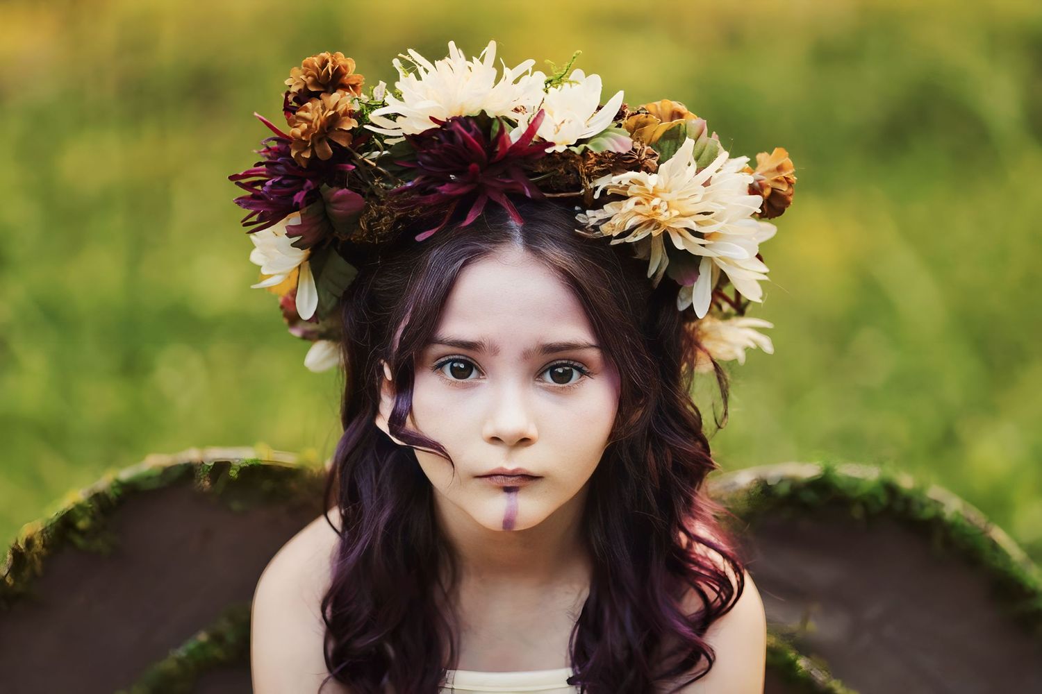 Girl wearing floral crown in golden field — ethereal, earthy beauty and storytelling light | Fine art photography by ja’nicole;art, Southeas