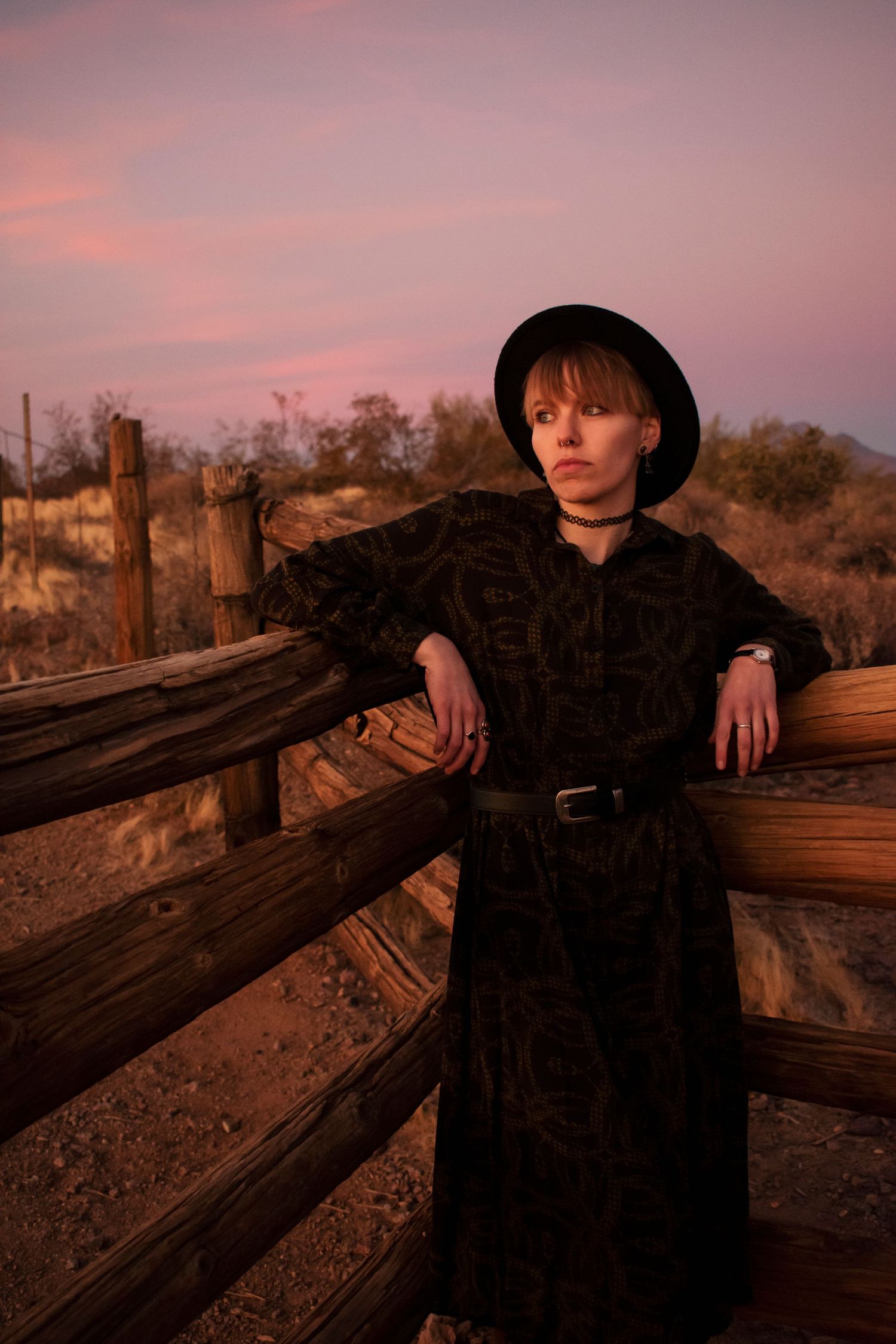 Alternative Western-style senior portraits, Old West theme graduate photos, Oklahoma photographer