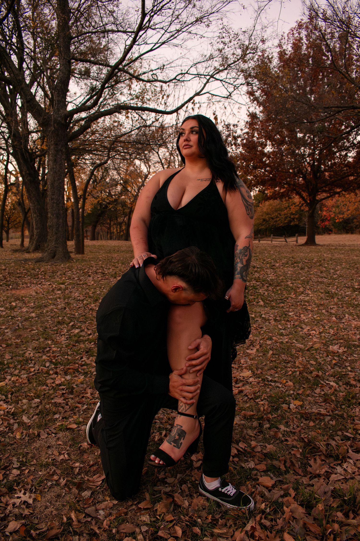 Cheyenne Michelle Photography Oklahoma moody earthy tone couples photography romantic couples engagement photoshoot