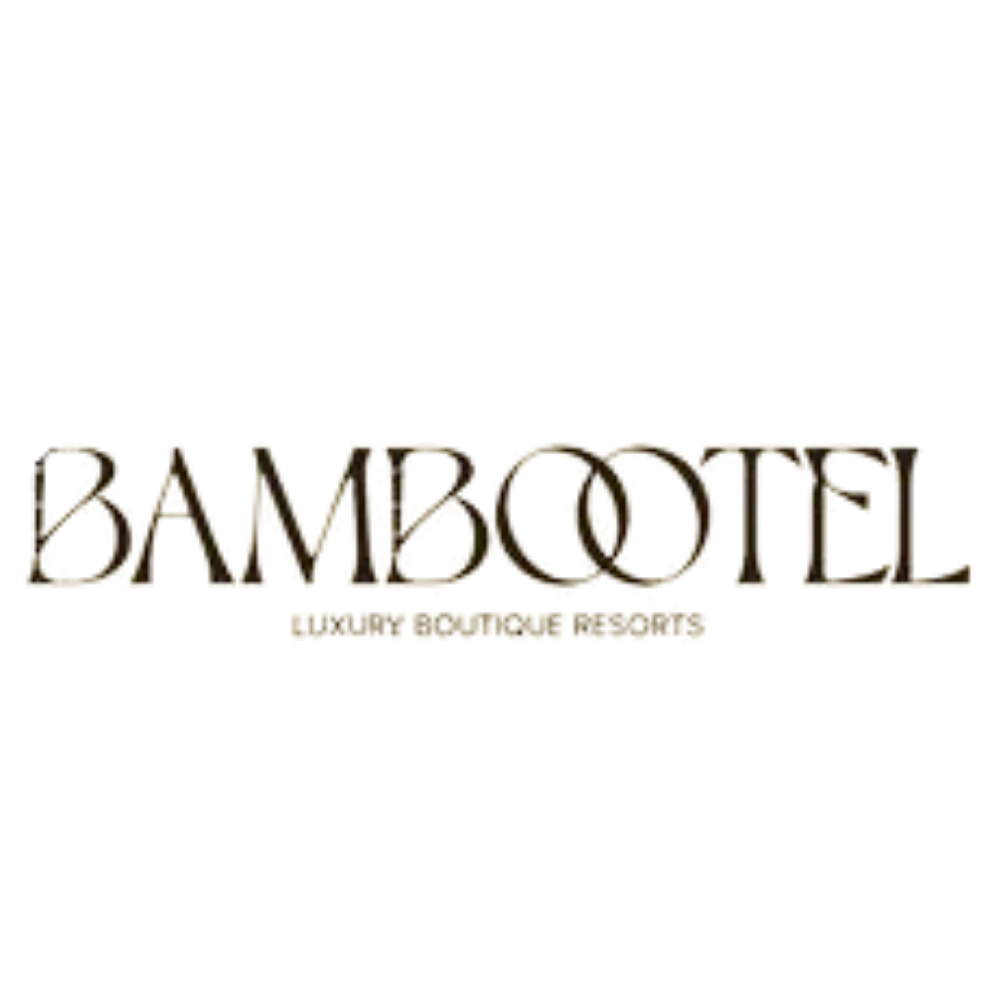 Bambootel luxury boutique resorts wordmark in sophisticated black lettering.