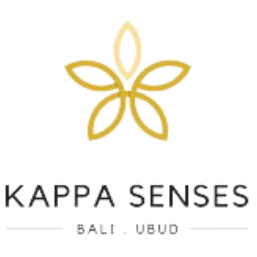 Luxurious gold plumeria flower logo design for Kappa Senses Bali resort.