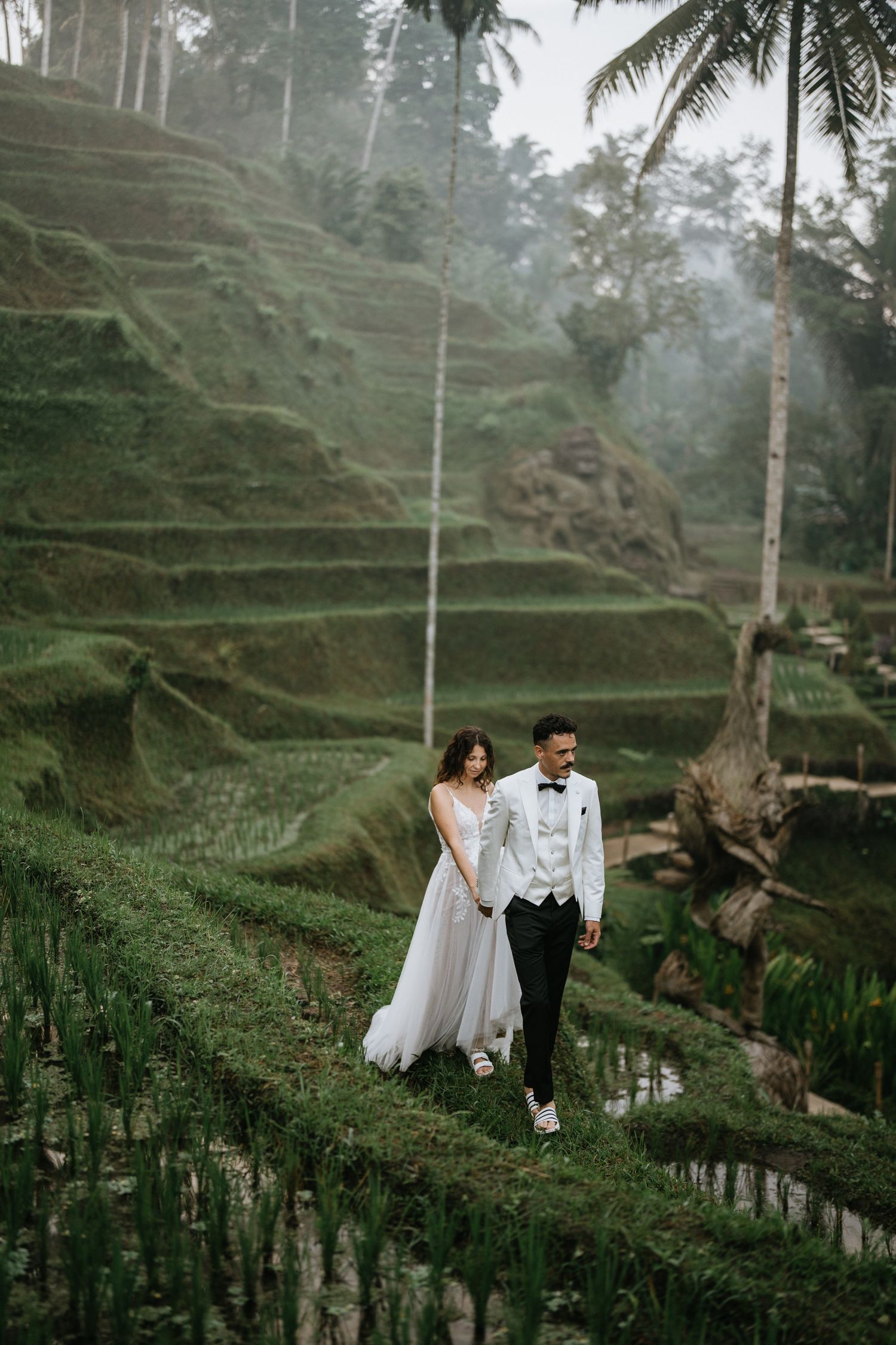 Romantic prewedding photoshoot at Alas Harum Ubud Bali