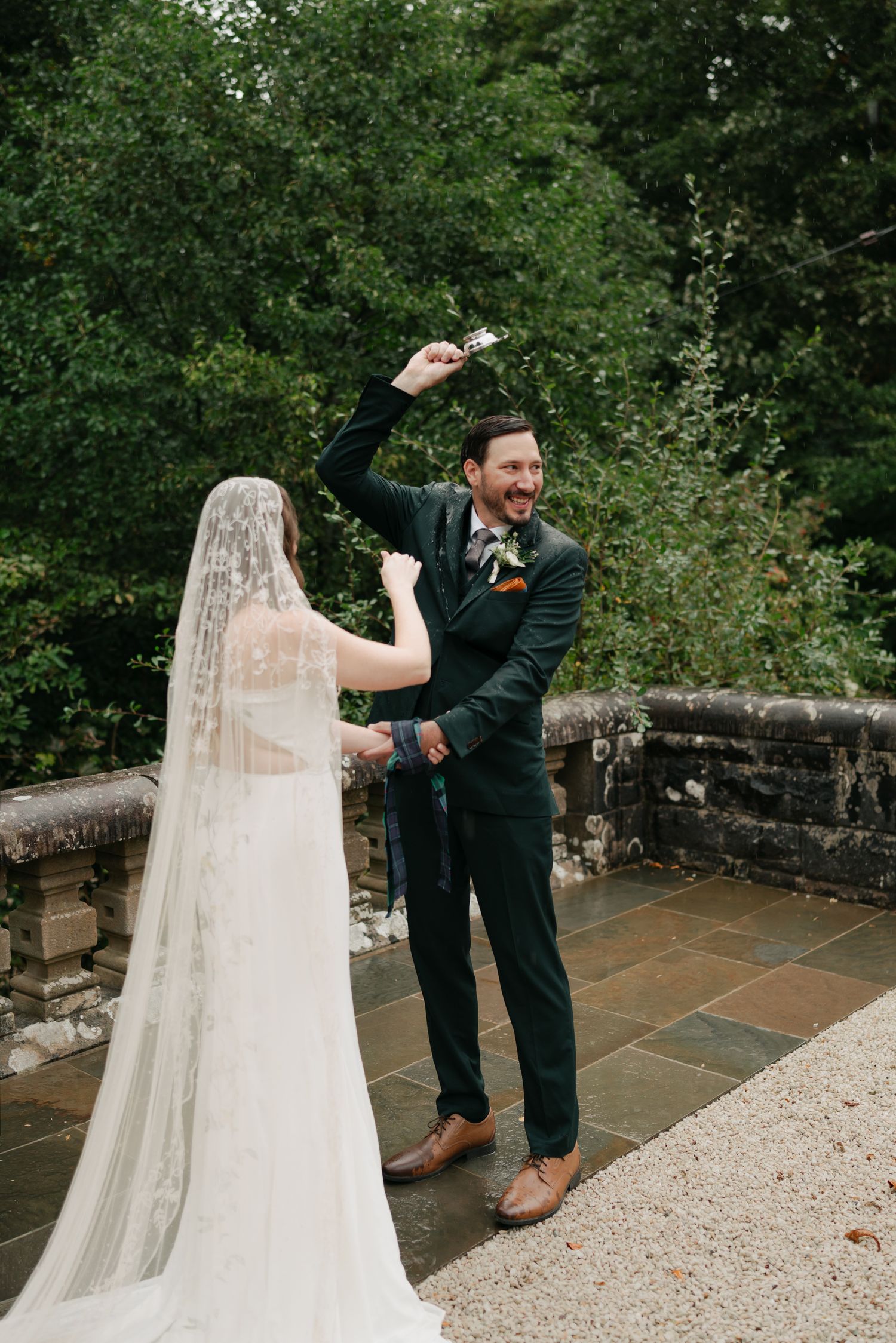 bride and groom during ceremony