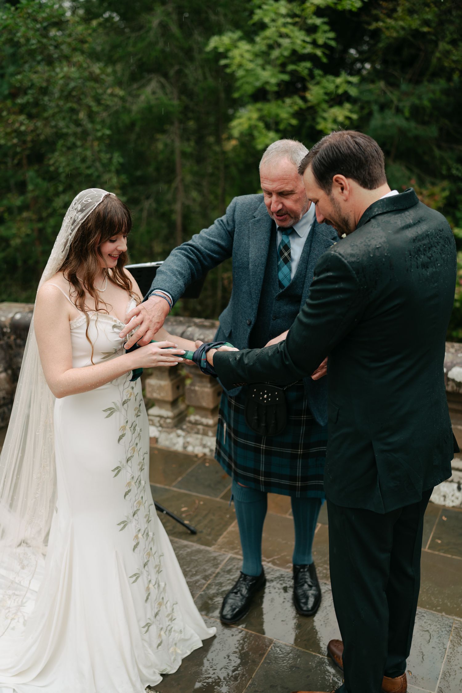 bride and groom during their ceremony