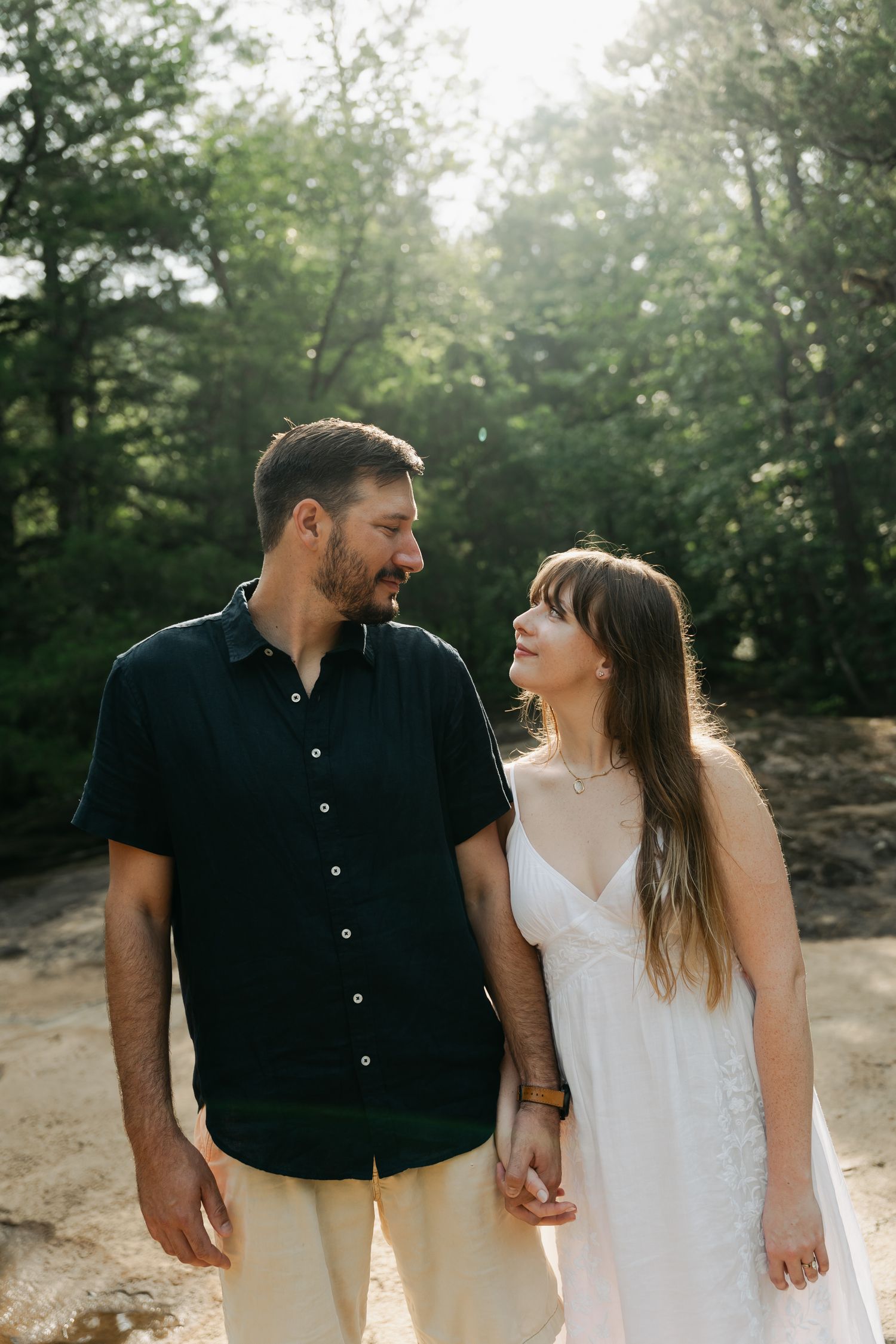 couple holding hands