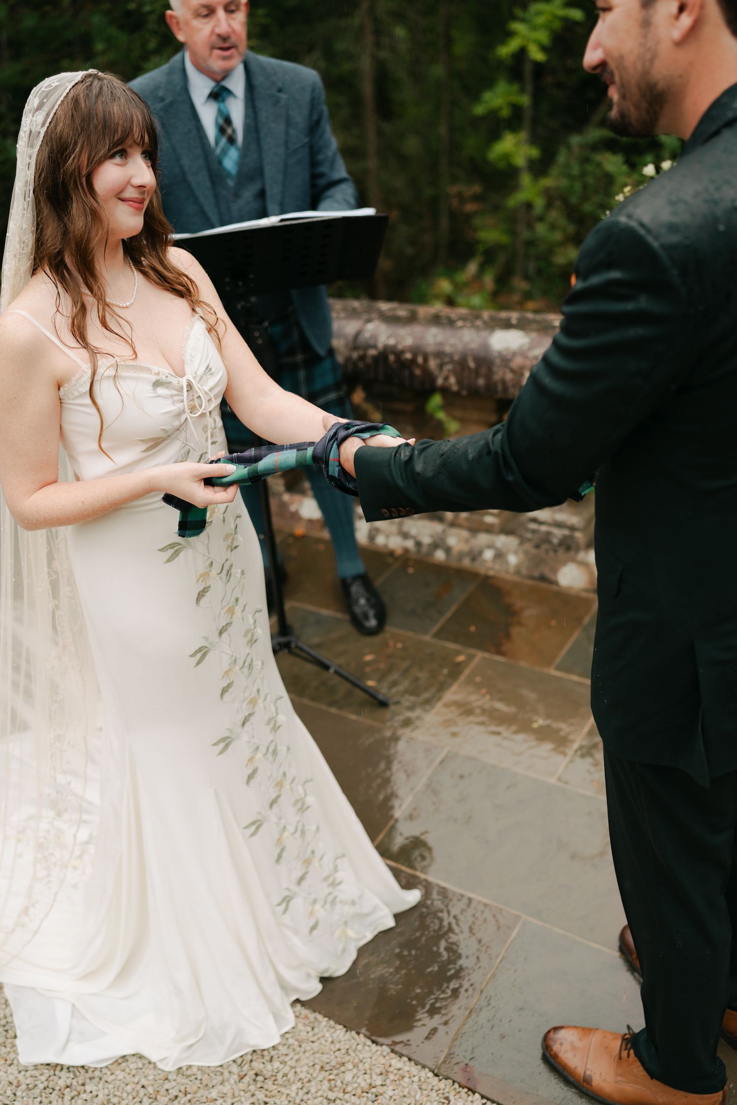 bride and groom during ceremony