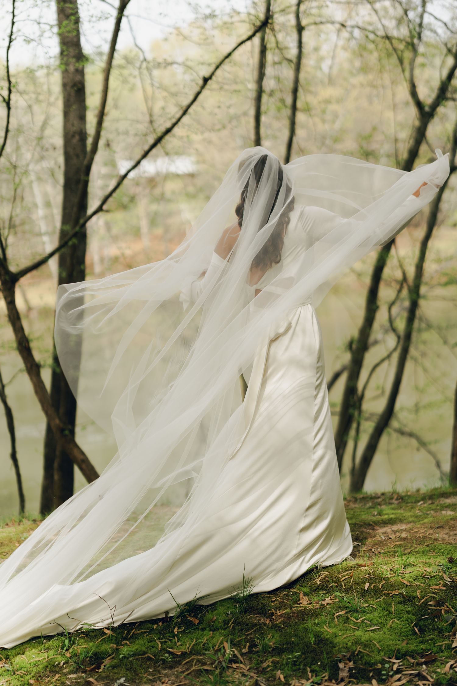bridal portrait with veil