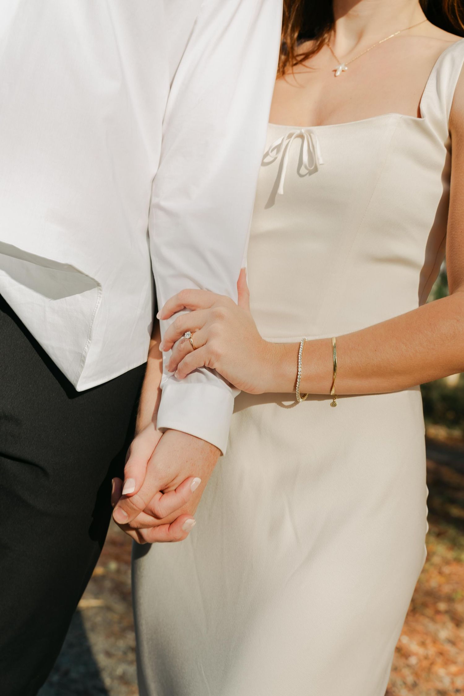 couple holding hands