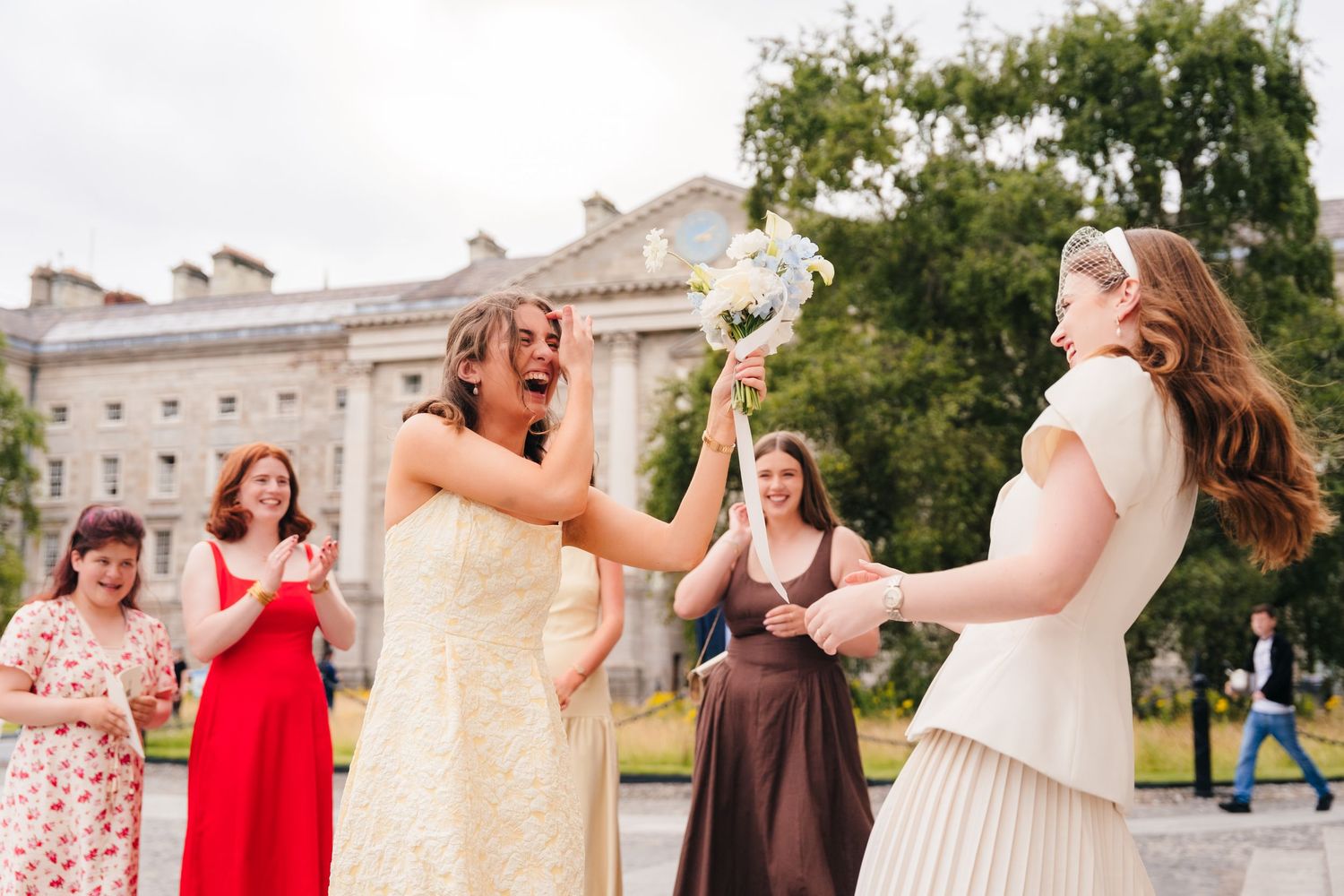 candid natural documentary wedding photographer dublin trinity college city