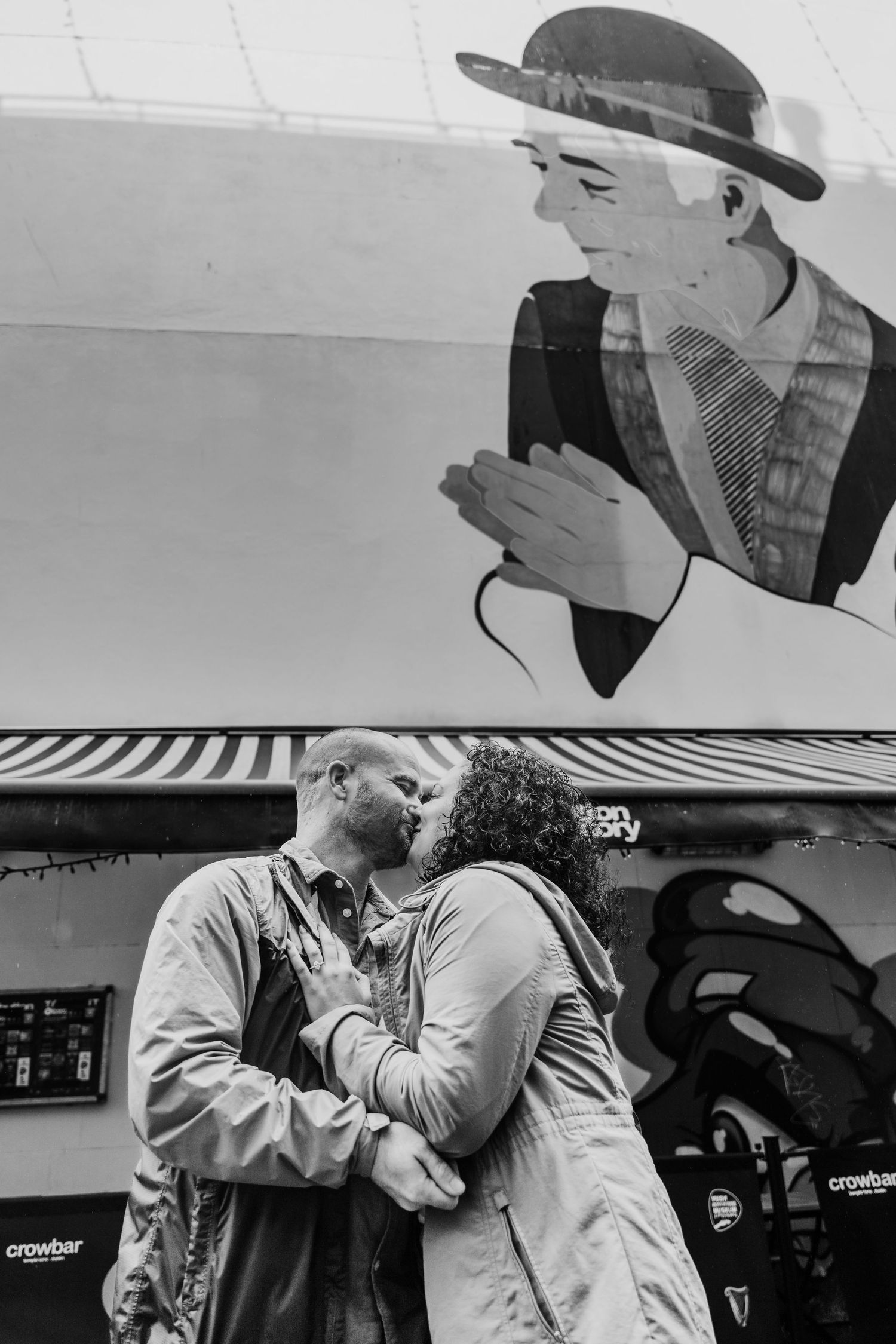 Close up black and white photographs of a couple sharing intimate moments and laughter together. PHOTOGRAPHER Dublin ireland