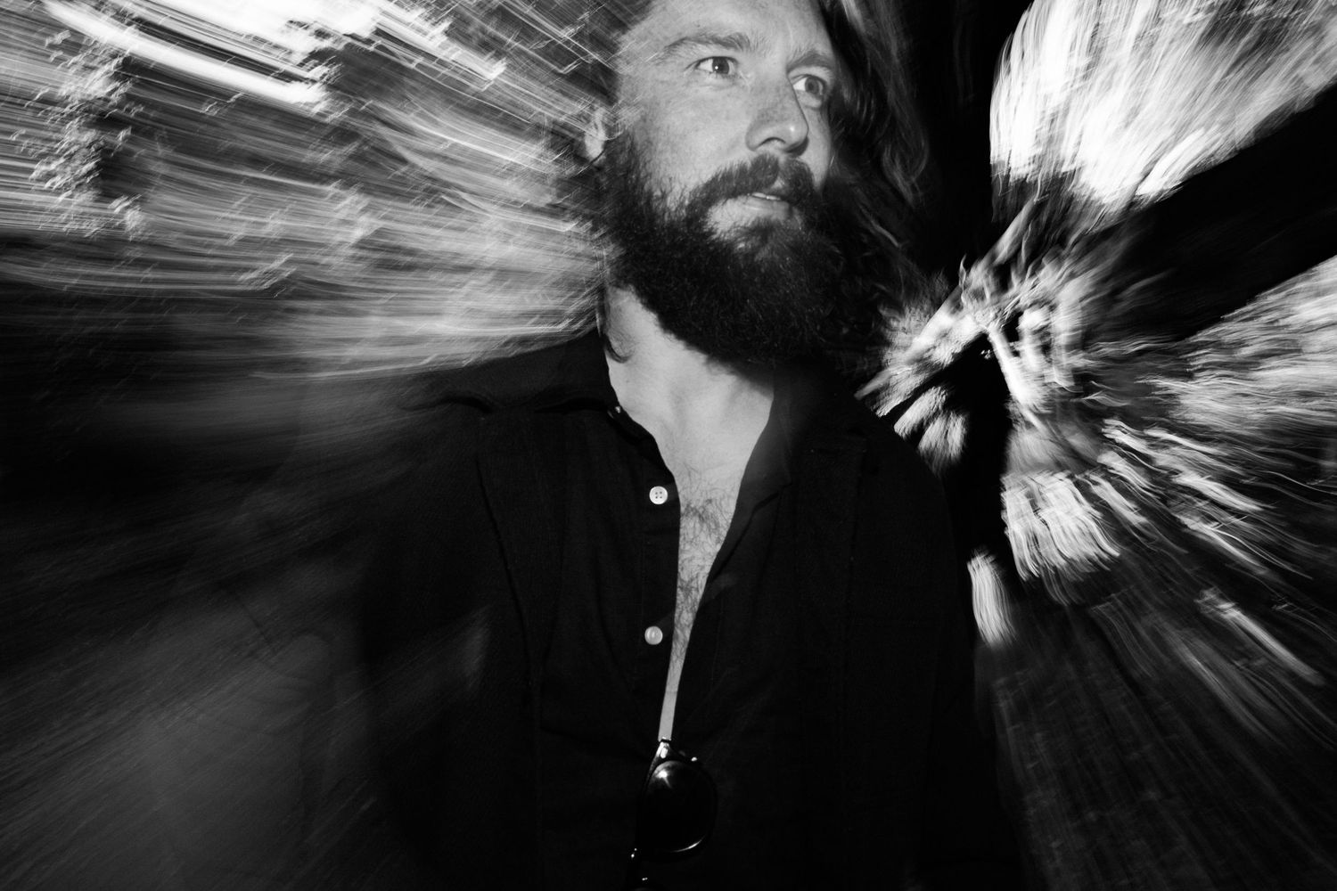Artistic black and white photos with radial blur effects creating dynamic motion. PHOTOGRAPHER Dublin