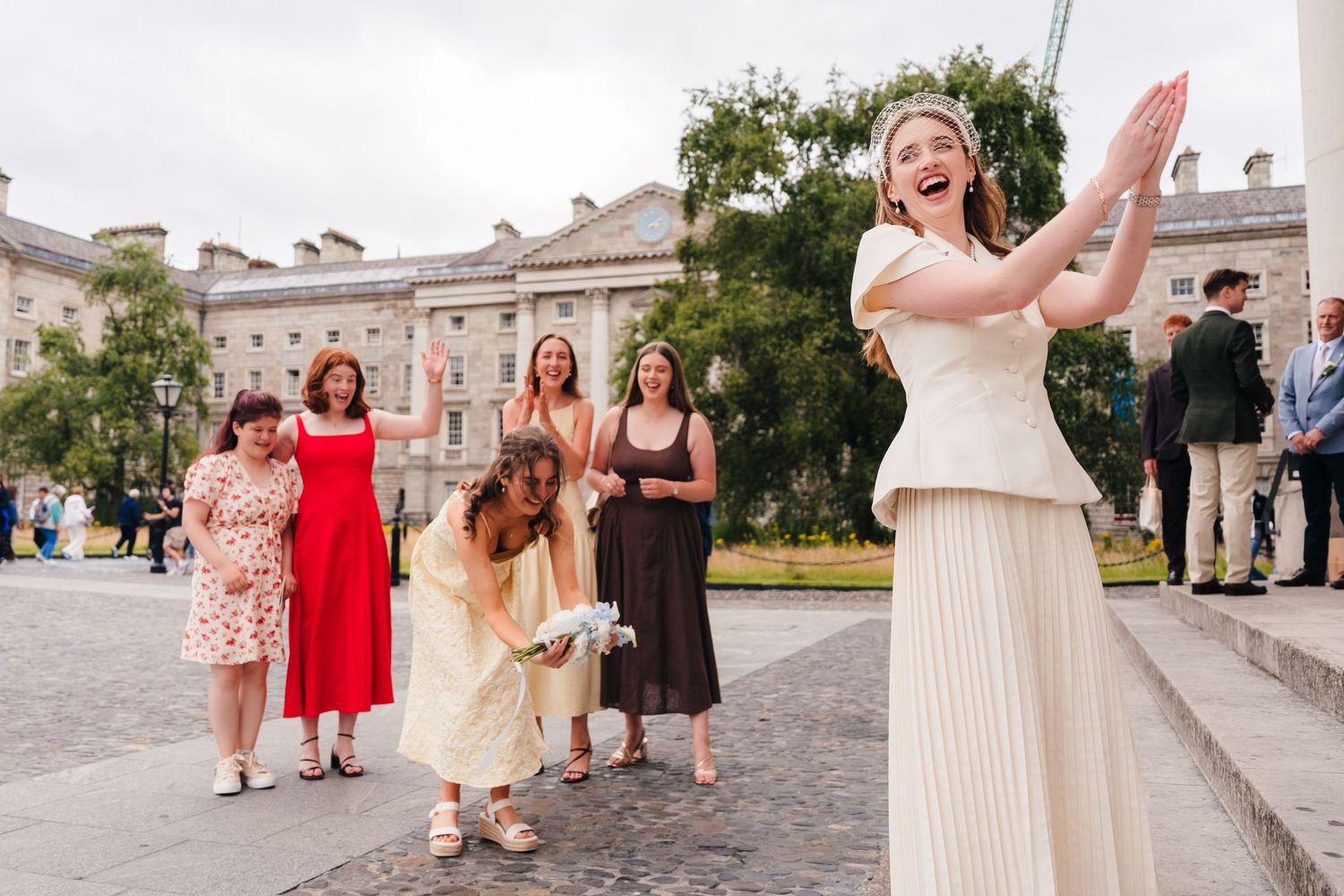 candid natural documentary wedding photographer dublin trinity college city