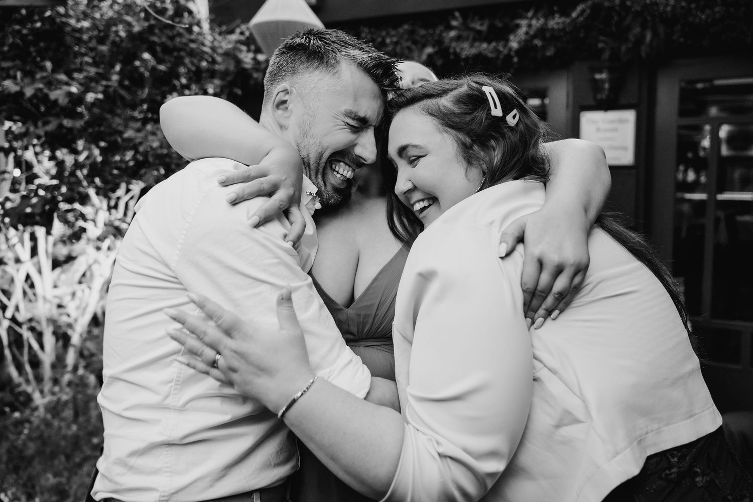Black and white candid moments captured during wedding celebration. Marco Pierre Dublin Wedding Photographer