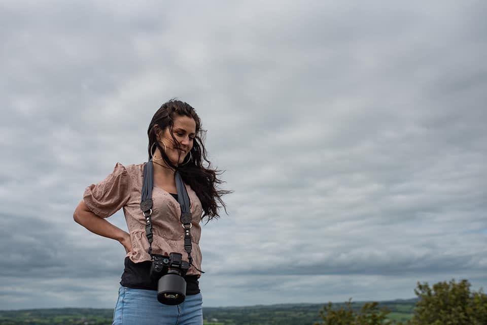 deirdre rusk photography - wedding photographer dublin meathMoody cloudy day photoshoot with camera equipment against dramatic overcast sky.