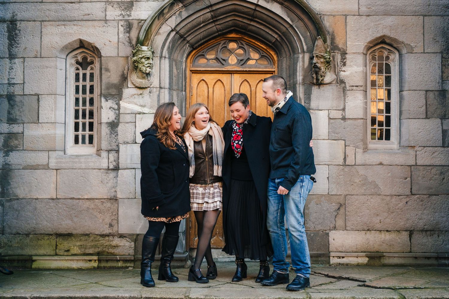 Unposed family moment in Dublin photographed by a professional vacation photographer Ireland