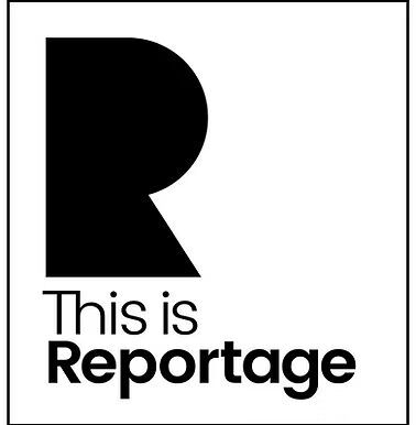 Simple black and white logo design with text reading 