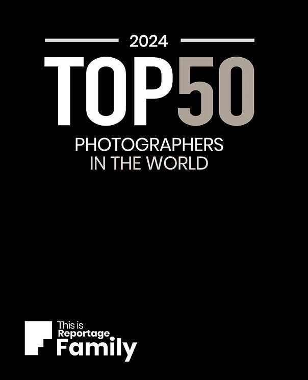 Black and white business excellence award badges showing TOP 50 photographers and family categories in 2024. wedding photographer dublin