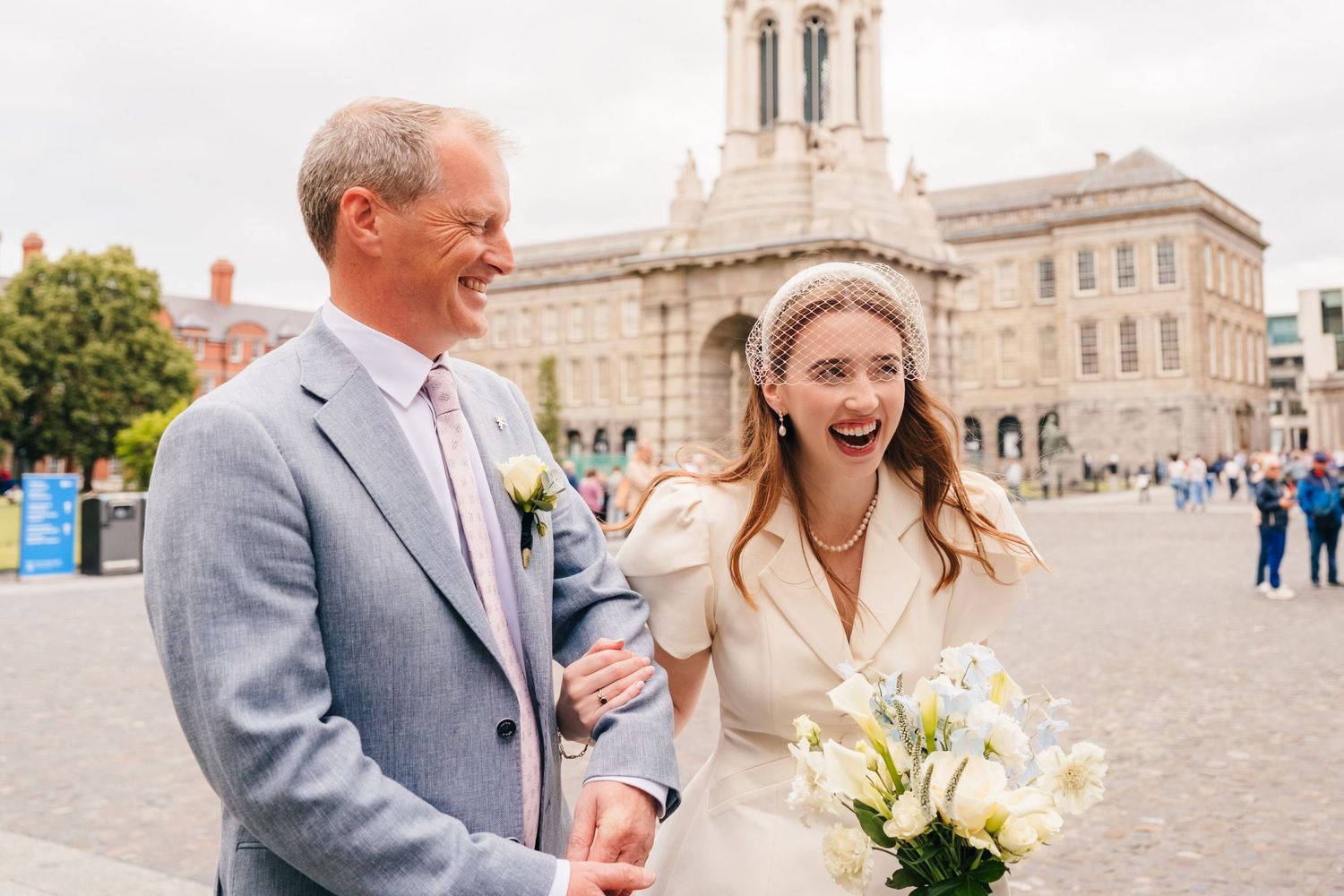 candid natural documentary wedding photographer dublin trinity college city